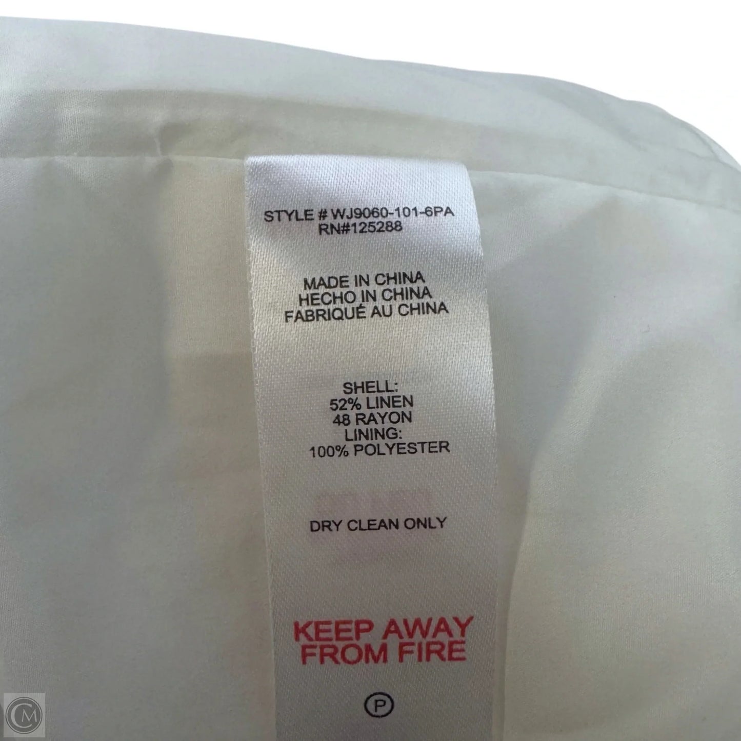 Linen Blend Embroidered Blazer Designer By Jason Wu In Cream, Size: M