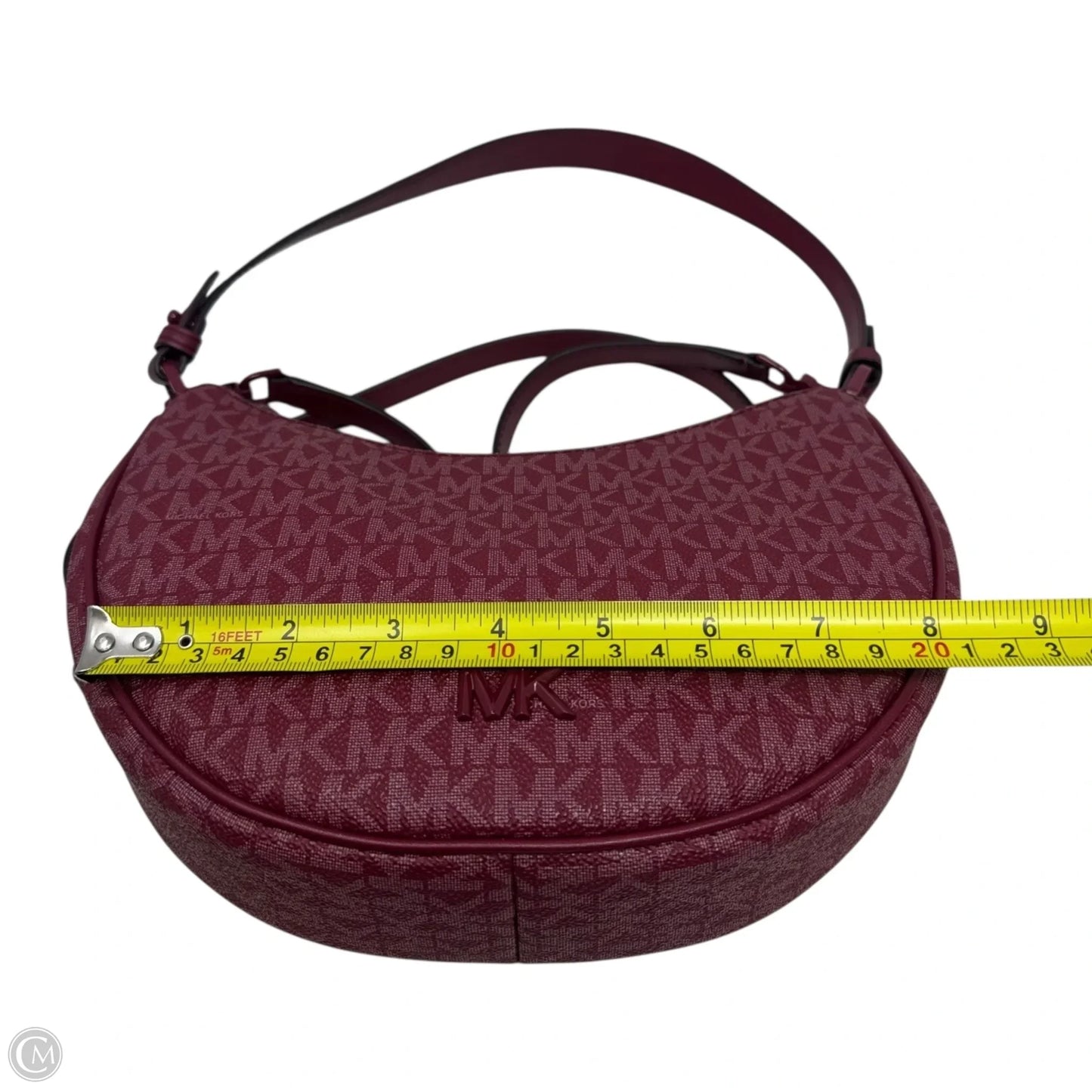 Convertible Half Moon Handbag Leather By Michael By Michael Kors, Size: Small