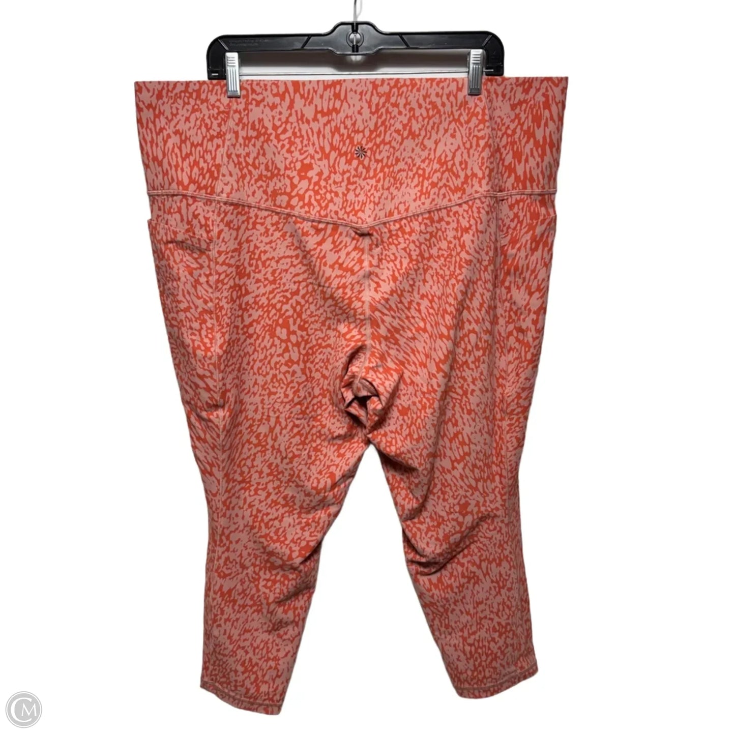 Athletic Leggings Capris By Athleta In Orange & Pink, Size: 3x