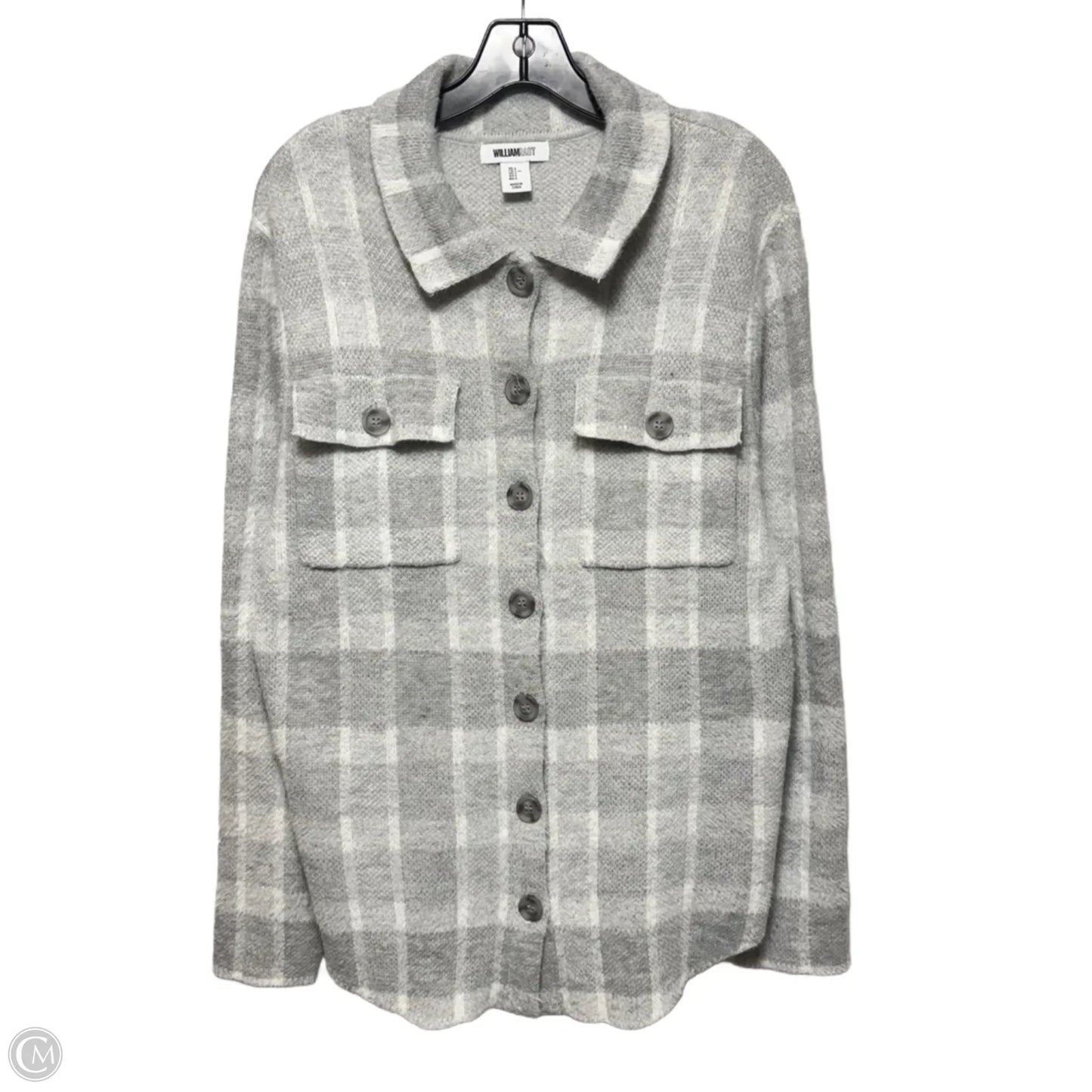 Collared Sweater Cardigan By William Rast In Grey, Size: L