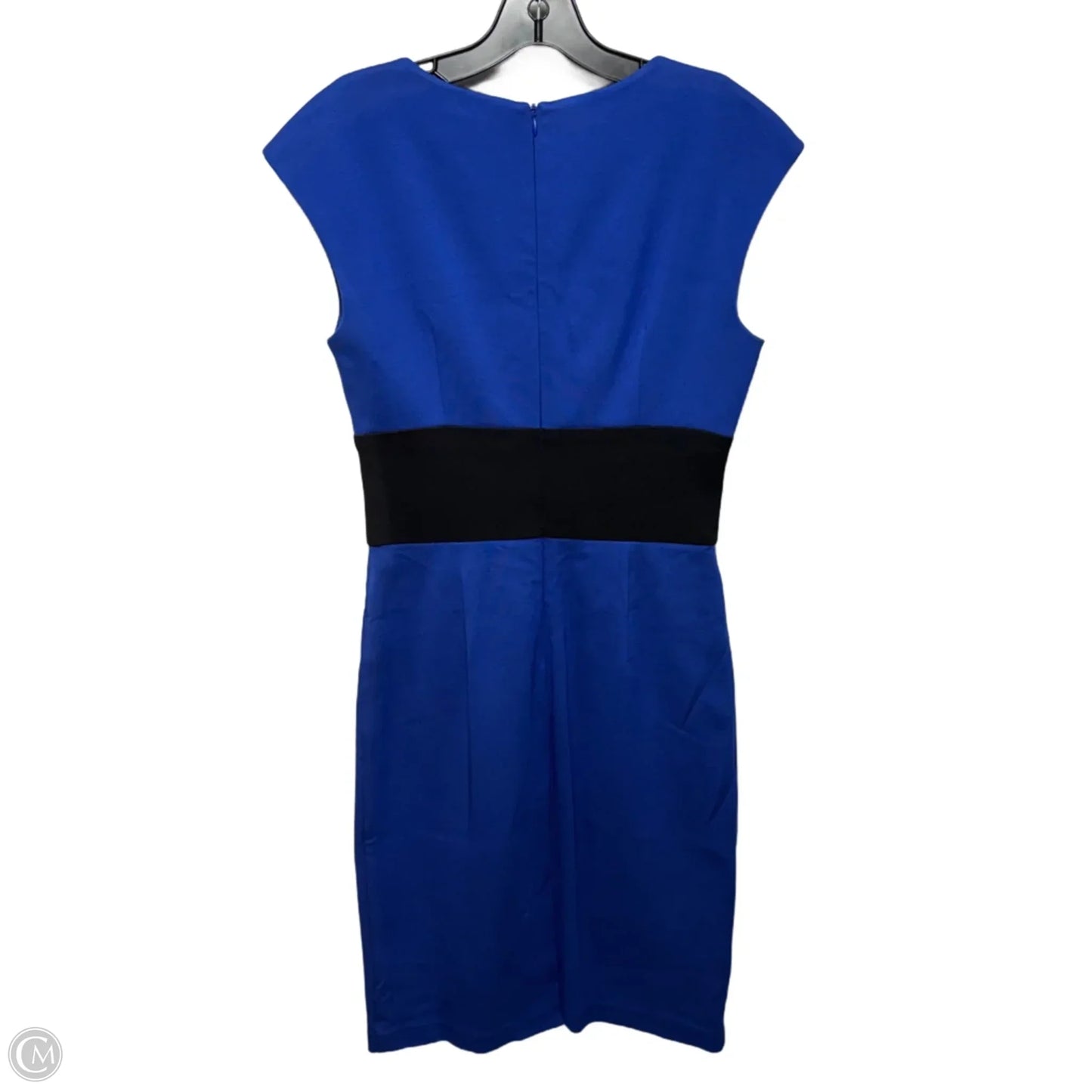 Colorblock Sheath Dress By Trina Turk In Black & Blue, Size: 6