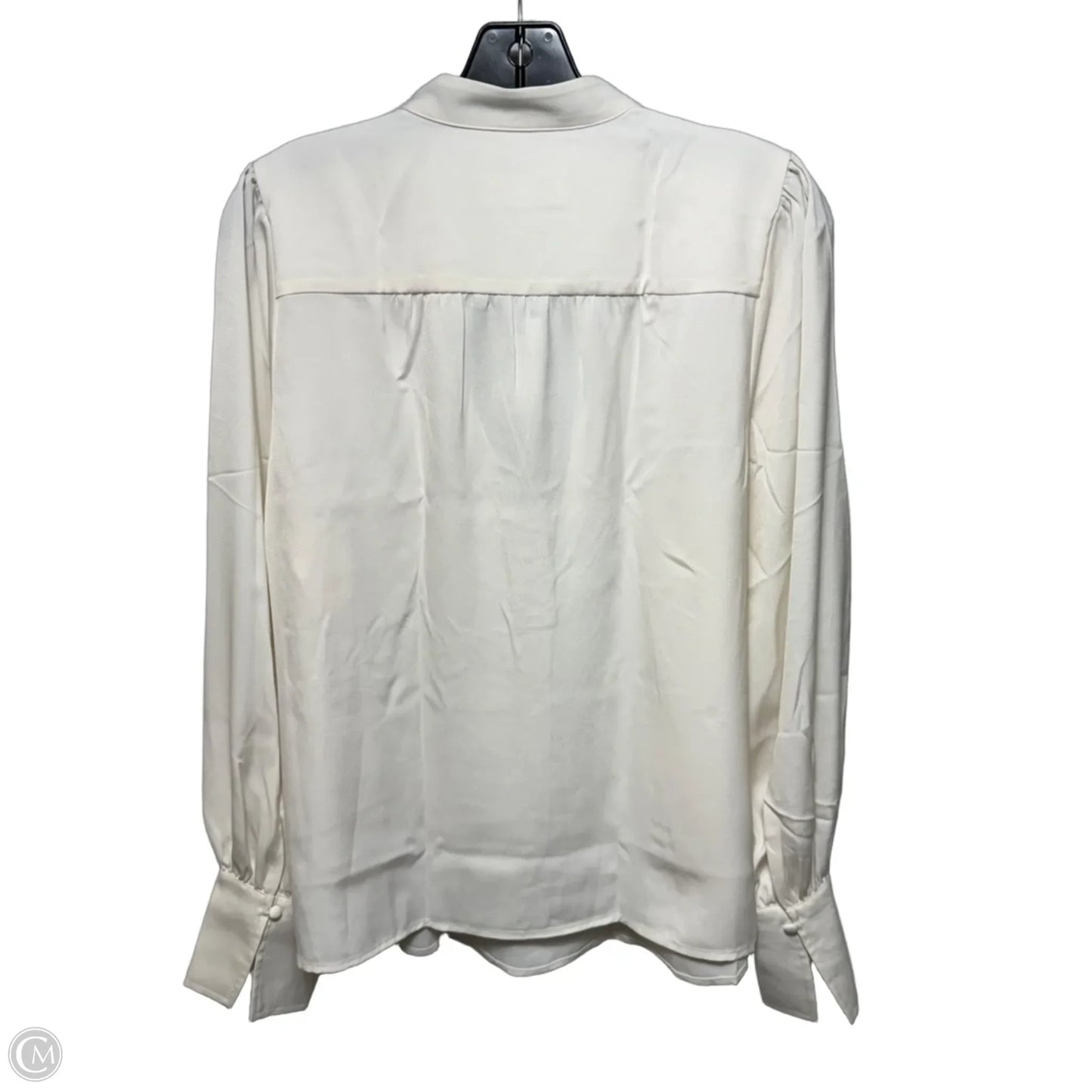Blouse Long Sleeve By Banana Republic In Cream, Size: L