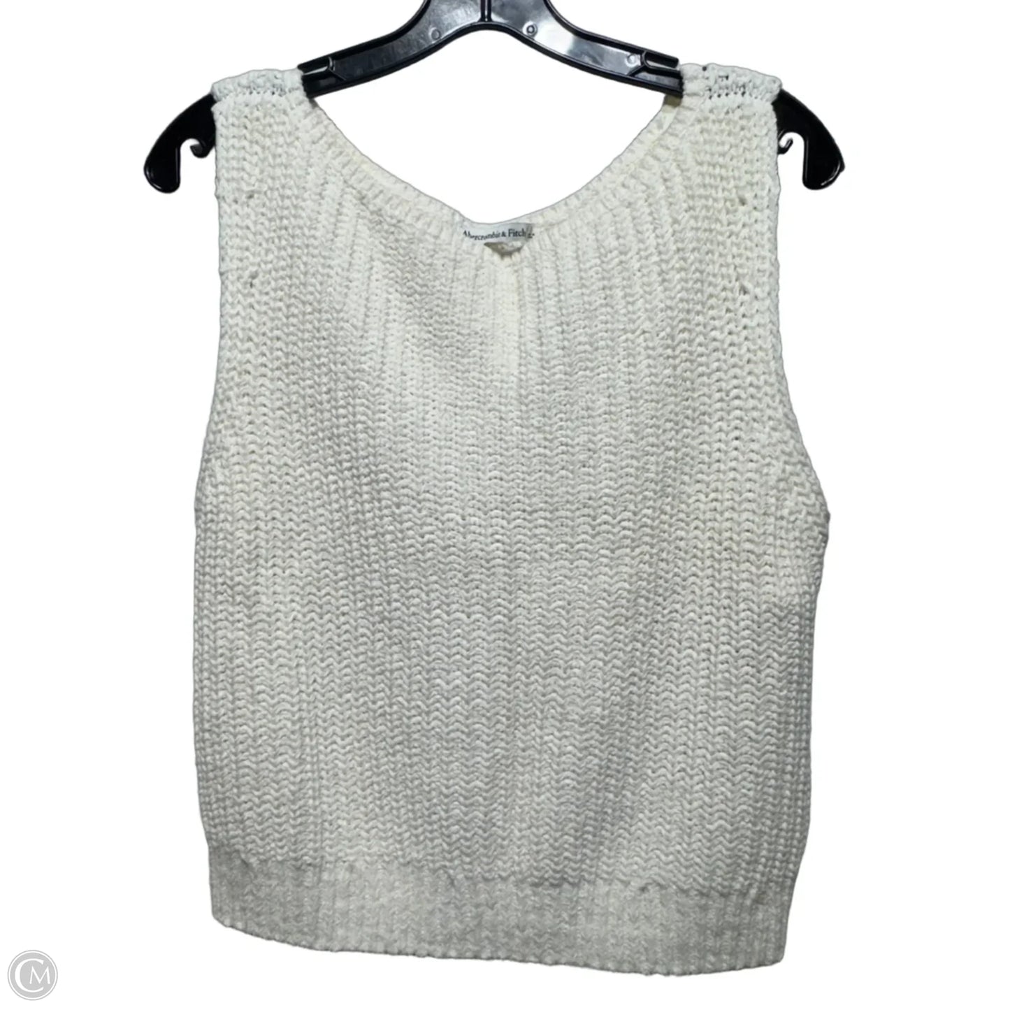 Vest Sweater By Abercrombie And Fitch In Cream, Size: S