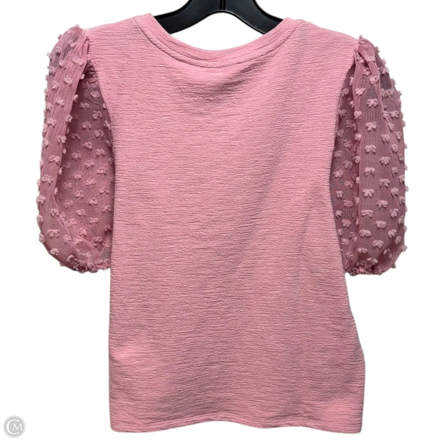Woven Puff-Sleeve Top By Maeve In Pink, Size: XS