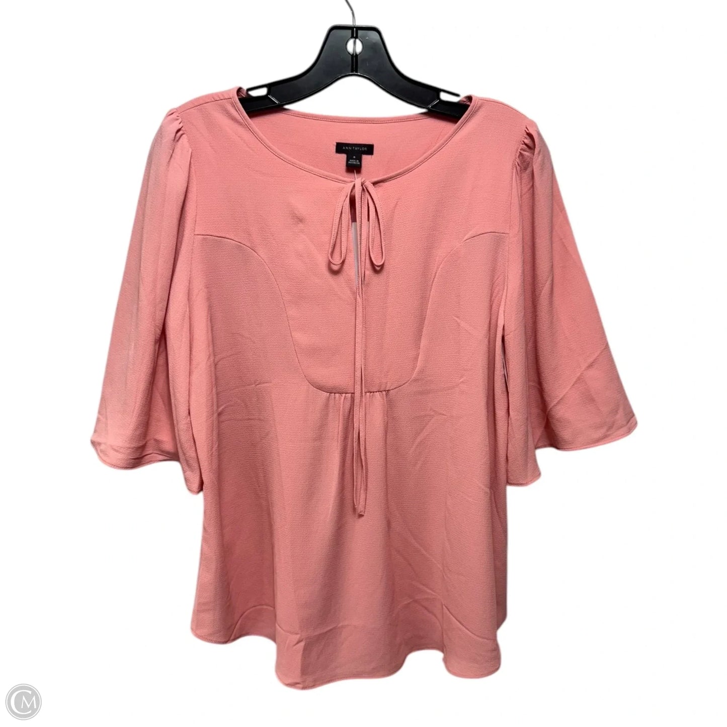 Top 3/4 Sleeve By Ann Taylor In Pink, Size: M