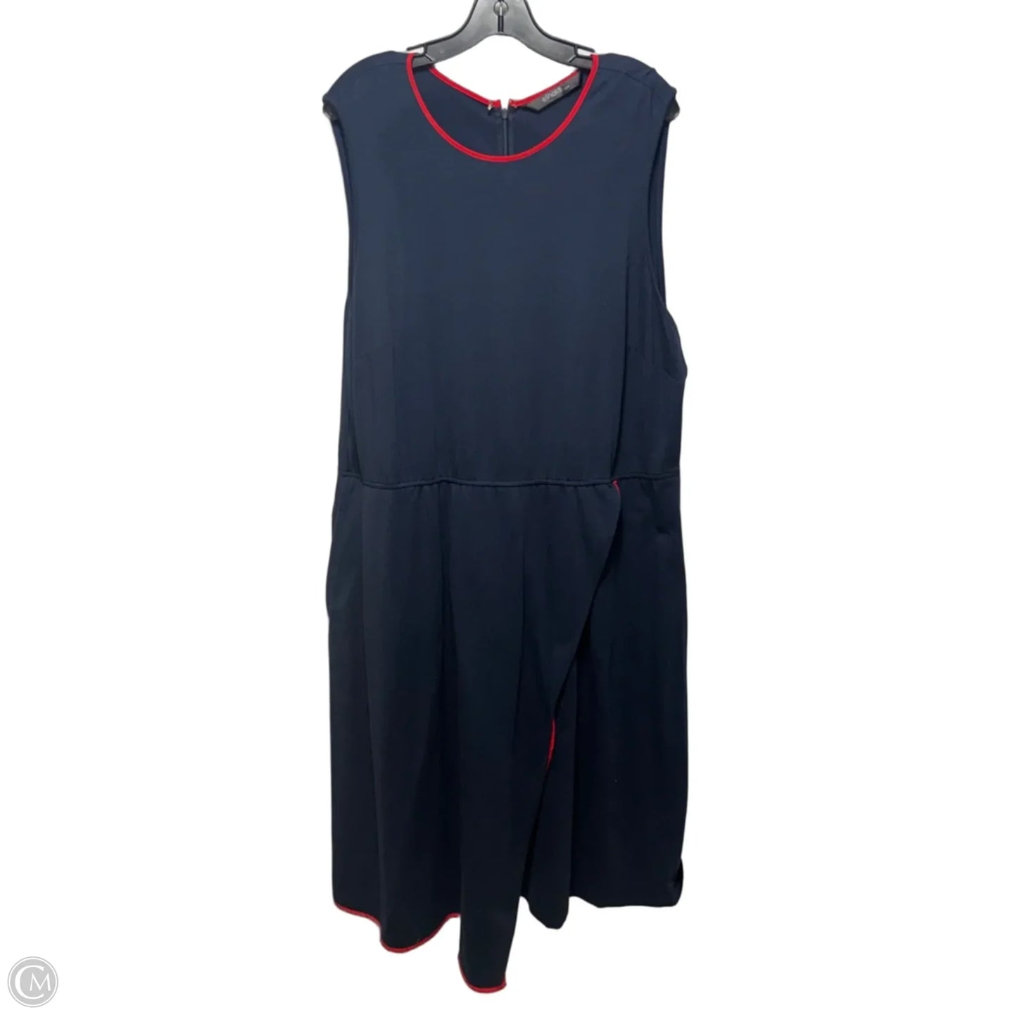Dress Casual Midi By Eshakti In Navy, Size: 2x