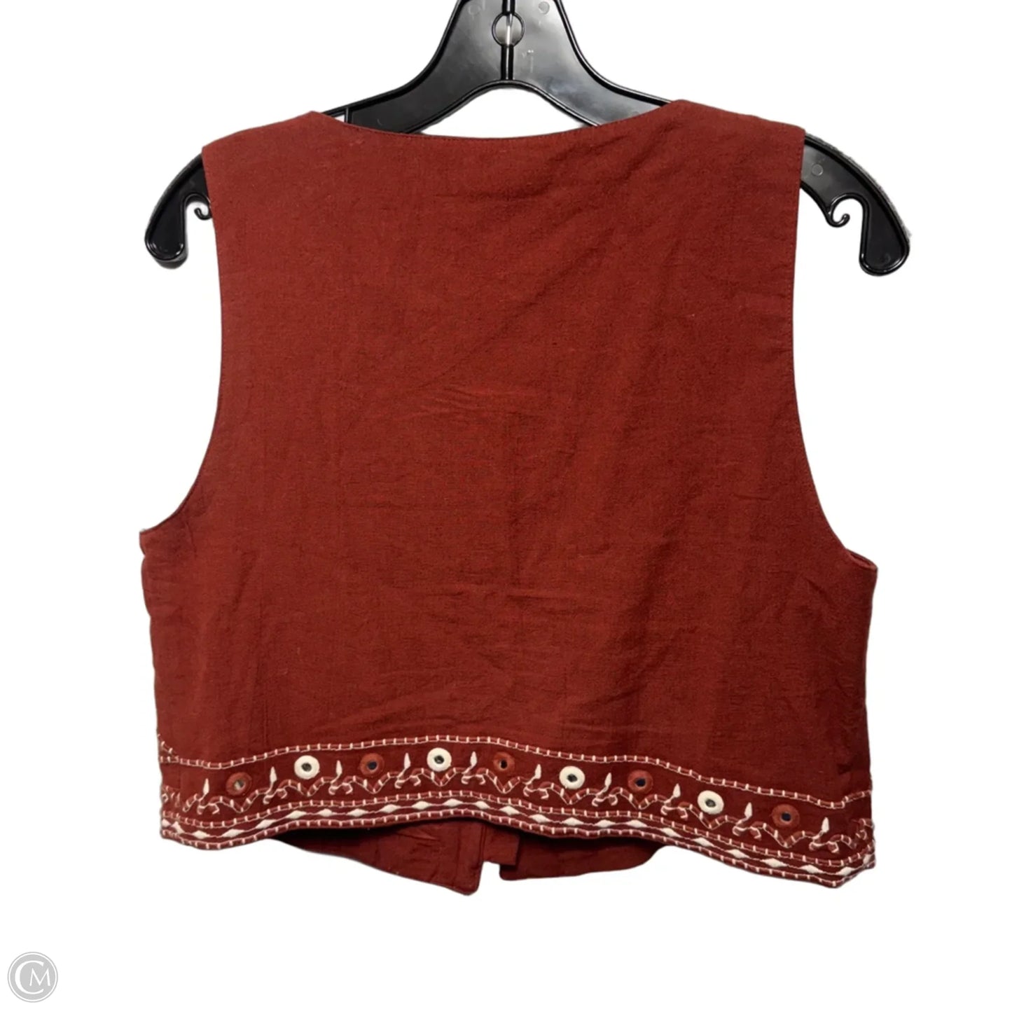 Top Sleeveless By Zara In Brown & Cream, Size: M