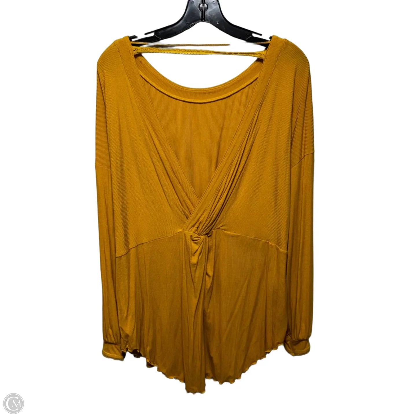 Top Long Sleeve By Free People In Yellow, Size: M