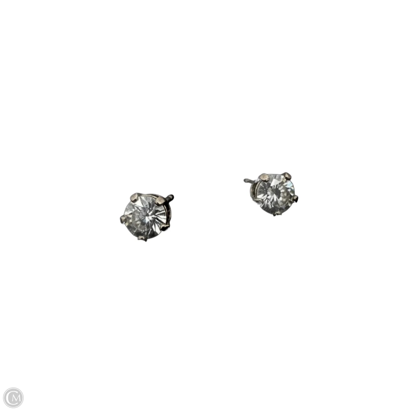 Tiny Clear Solitaire Stud Earrings