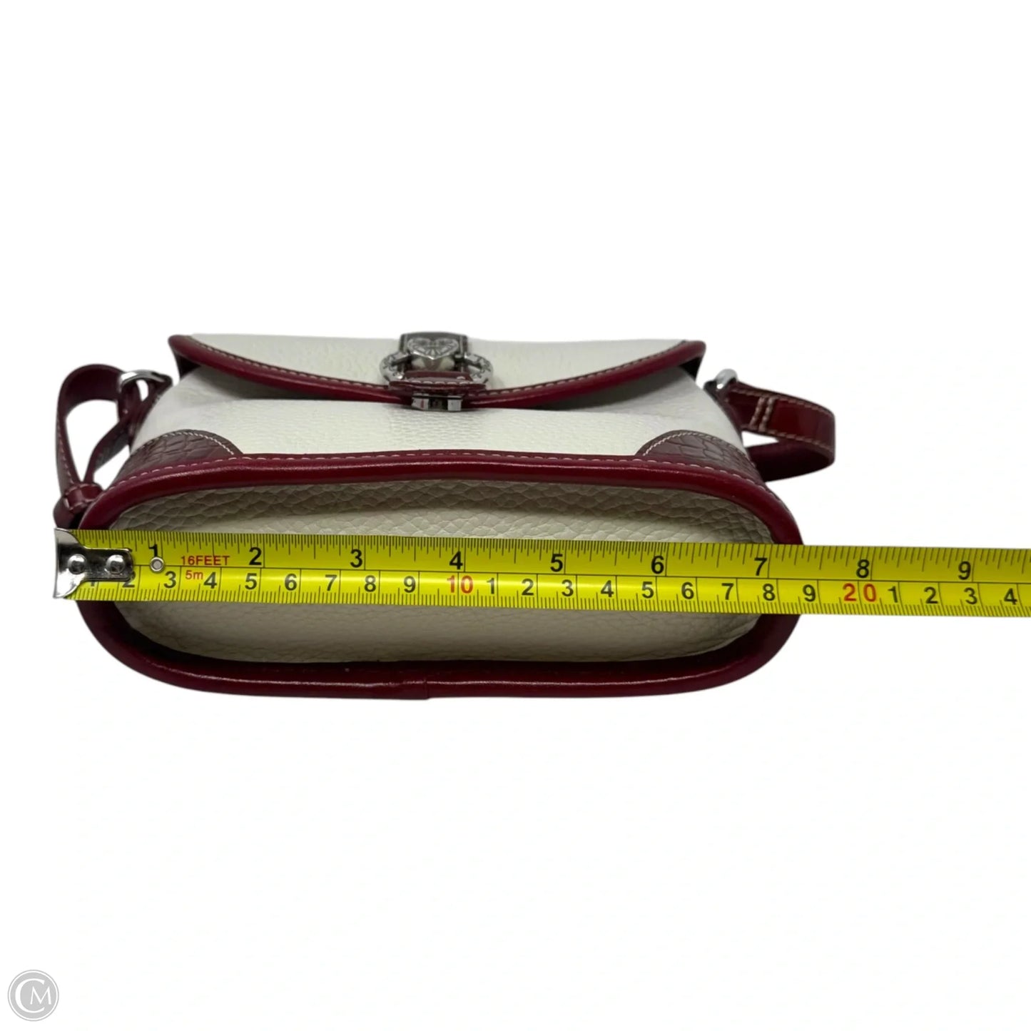 Vintage Croc Trim Crossbody Leather By Brighton, Size: Small