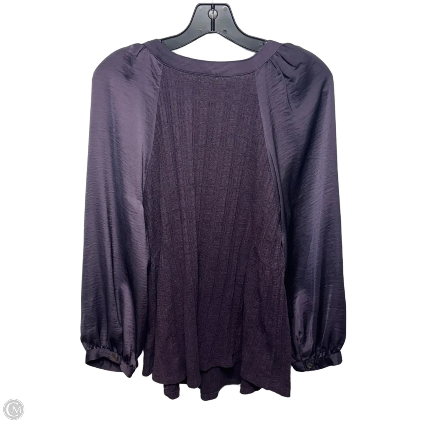Top Long Sleeve By Anthropologie In Purple, Size: L