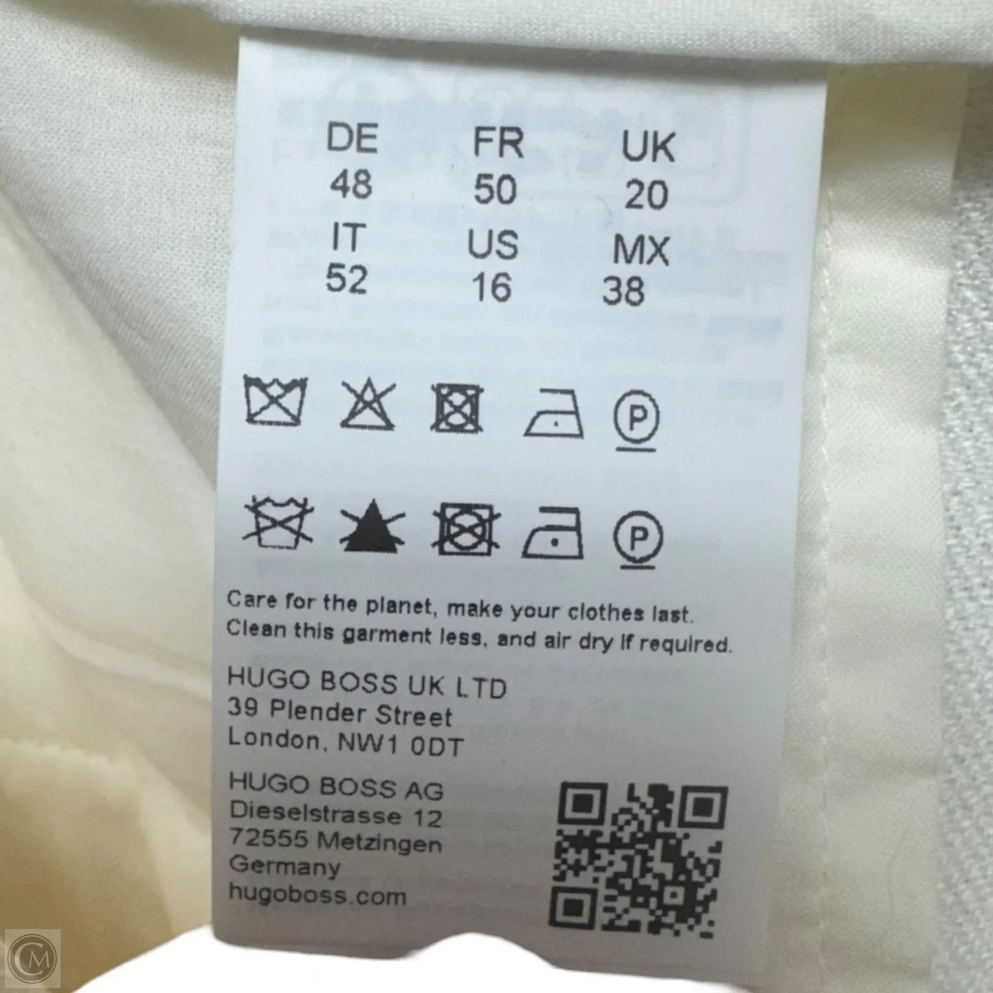 Pants Other By Hugo Boss In Cream, Size: L