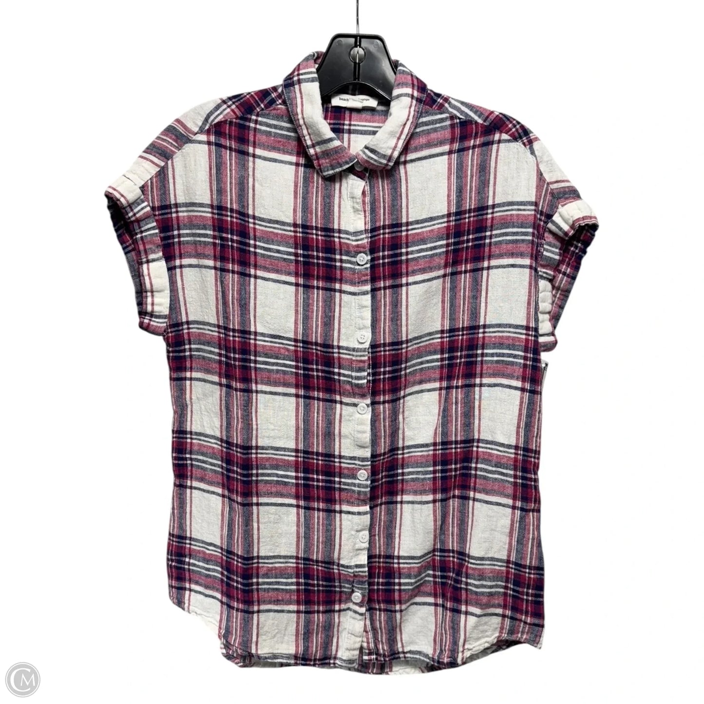 Top Sleeveless By Beachlunchlounge In Plaid Pattern, Size: S