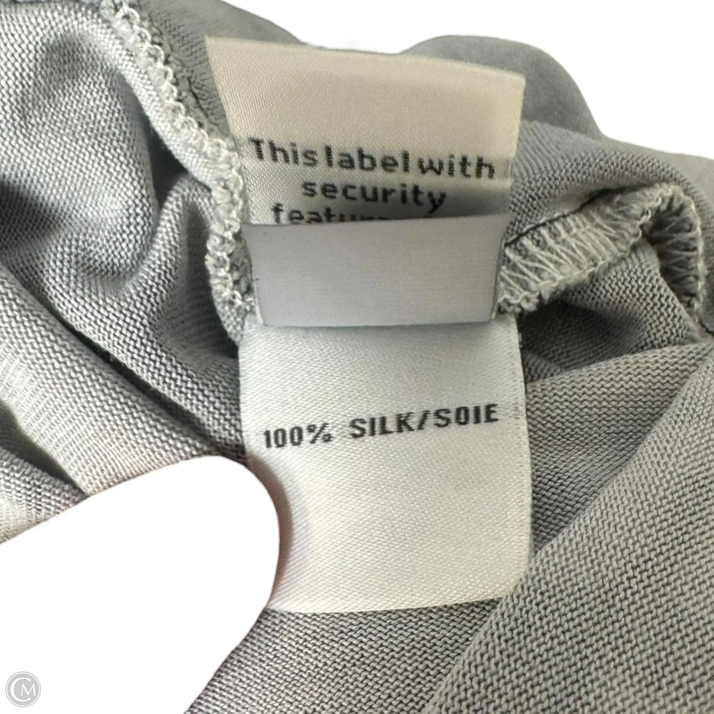 Silk Tunic Designer By Diane Von Furstenberg In Black & Grey, Size: 6