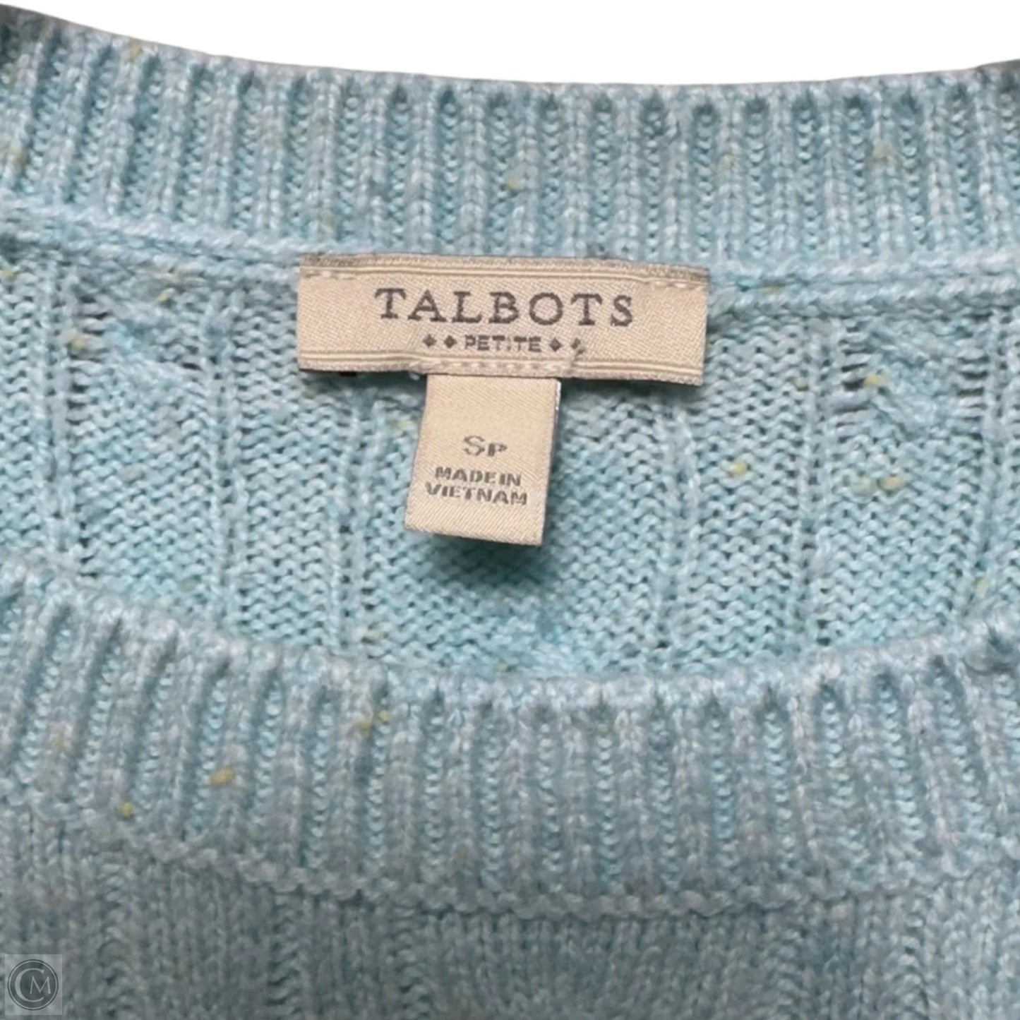 Sweater By Talbots In Aqua, Size: Sp