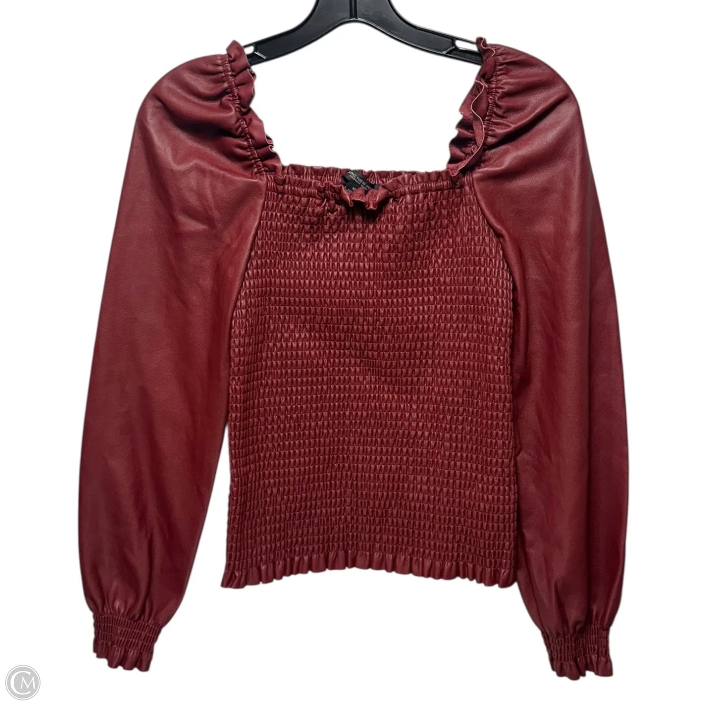 Top Long Sleeve By Marc New York In Maroon, Size: Xs