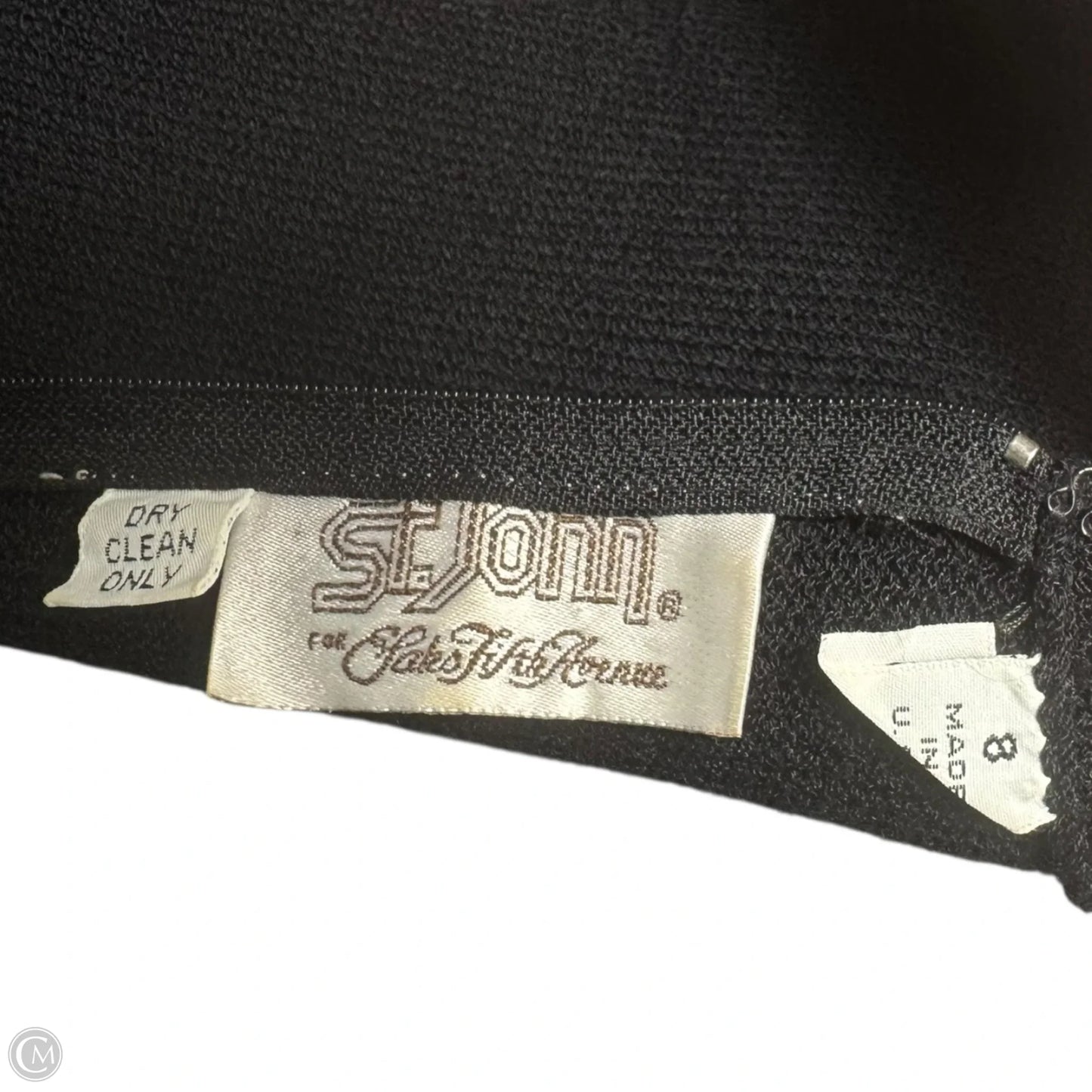 Vintage Knit Dress Luxury Designer By St John Collection In Black, Size: 8