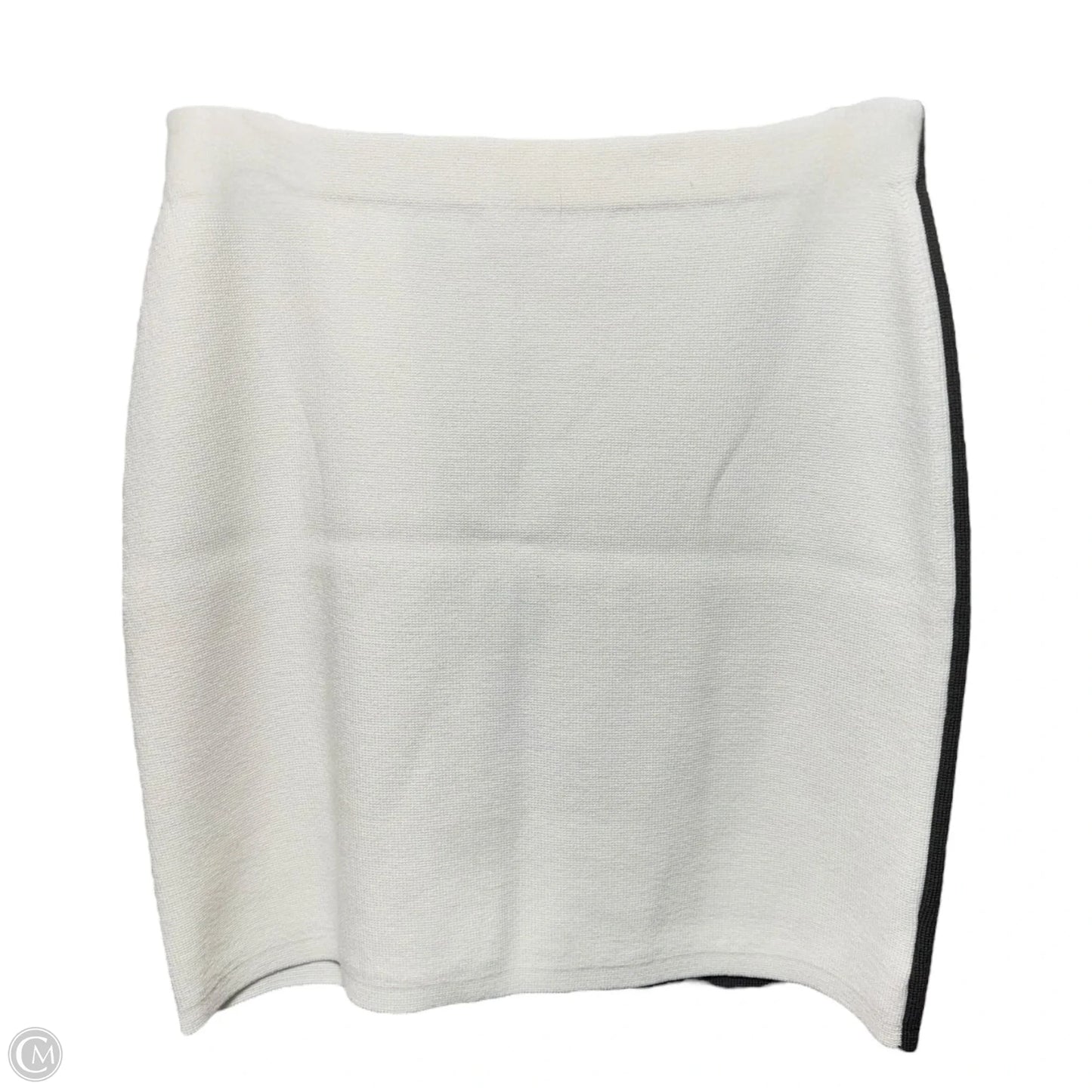 Colorblock Knit Skirt Mini & Short By Theory In Grey & White, Size: M
