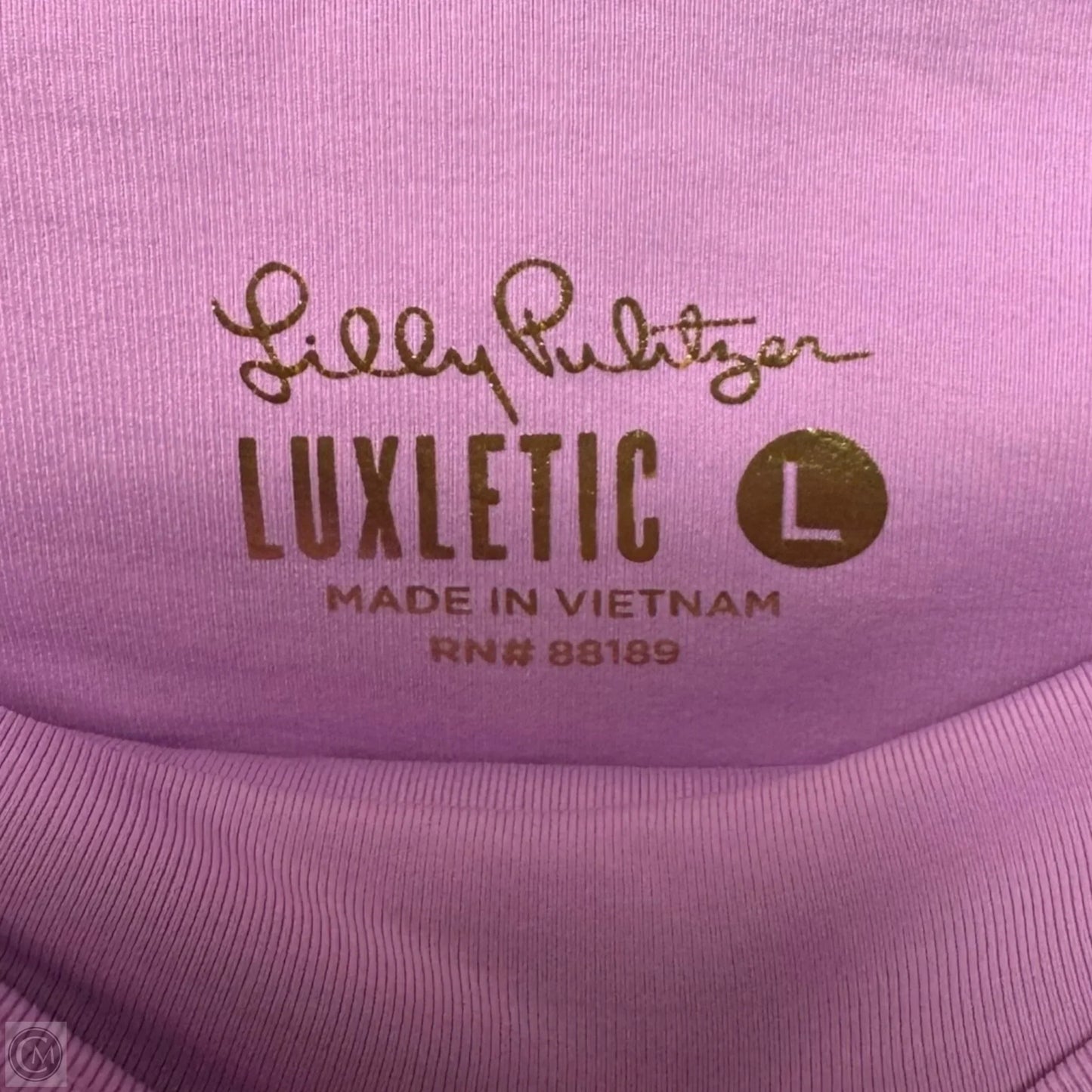 Athletic Leggings Designer By Luxletic Lilly Pulitzer In Animal Print, Size: L