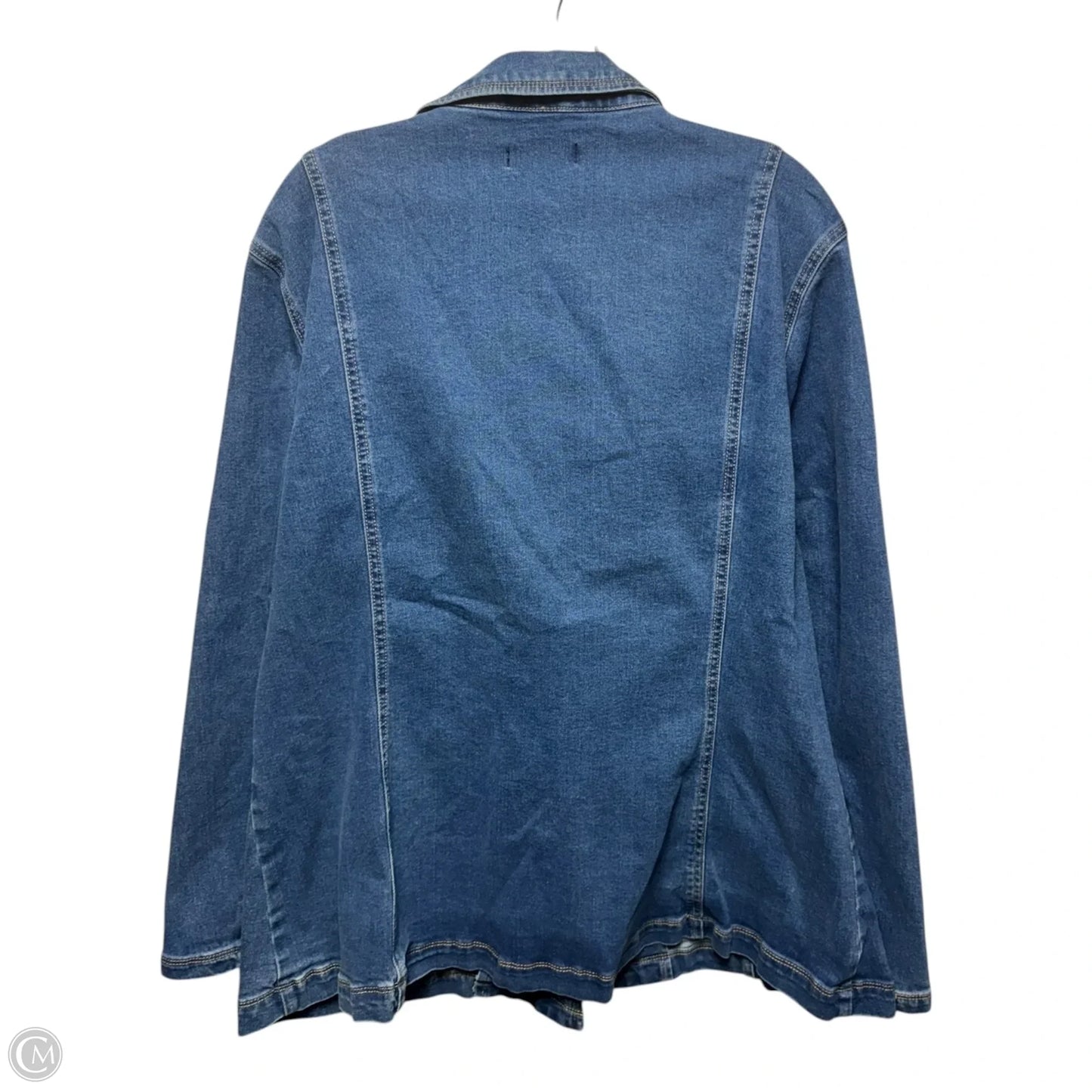 Blazer Jacket Denim By New York And Co In Blue Denim, Size: Xxl