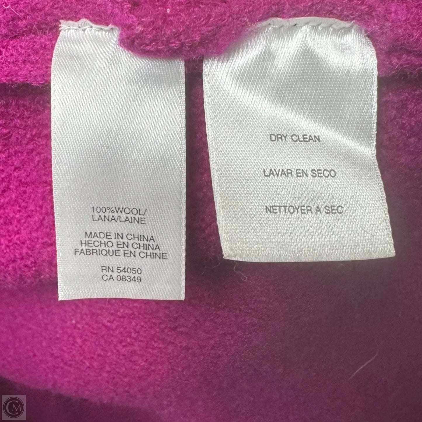 Coat Wool By Anne Klein In Purple, Size: M