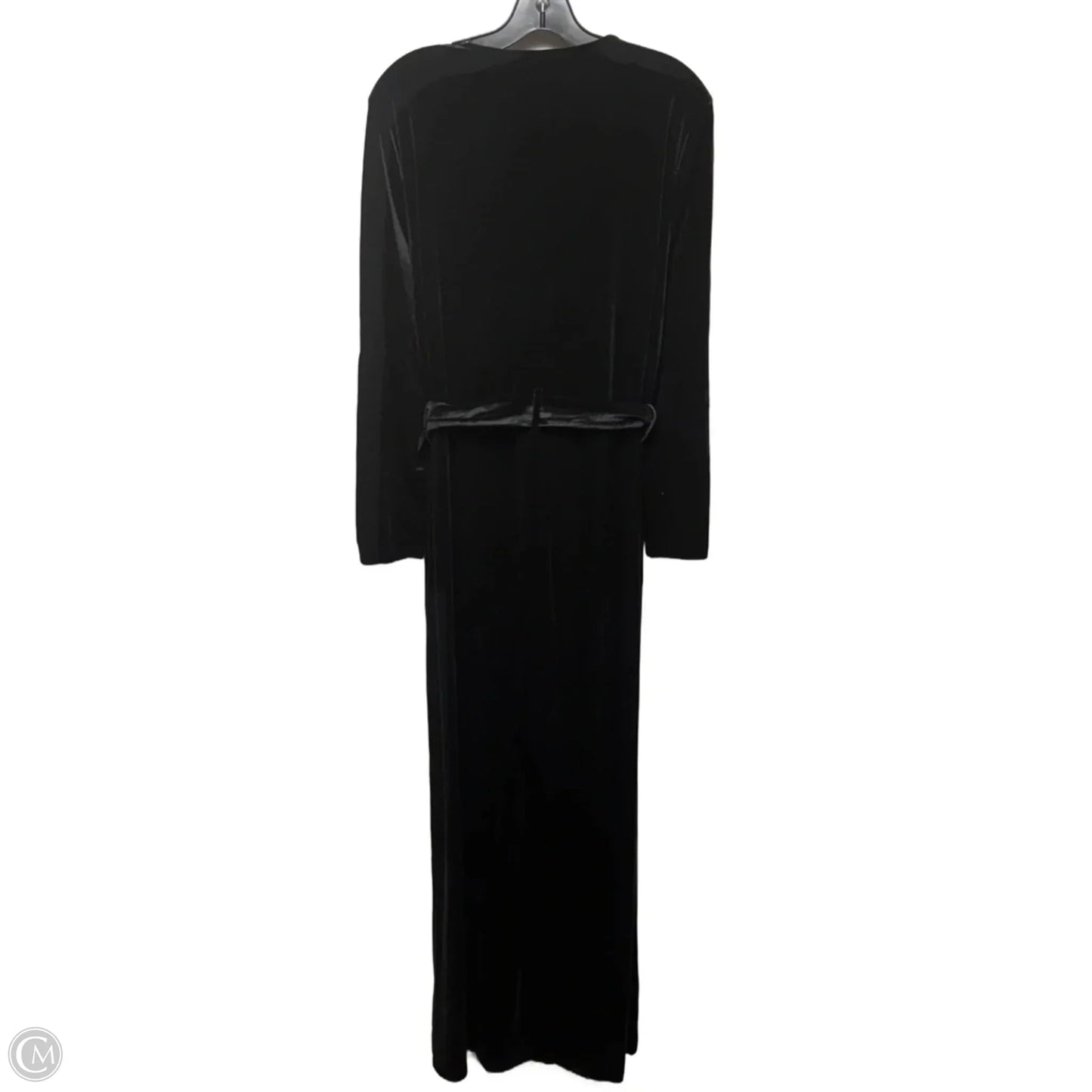 Velvet Wide Leg Belted Jumpsuit By Mng In Black, Size: 2X