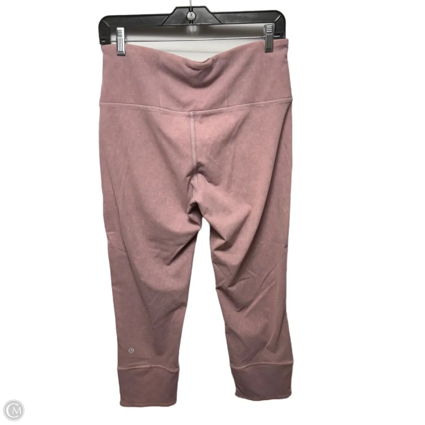 Wunder Under HR Crop 23” Rib Athletic Leggings By Lululemon In Pink, Size: 10