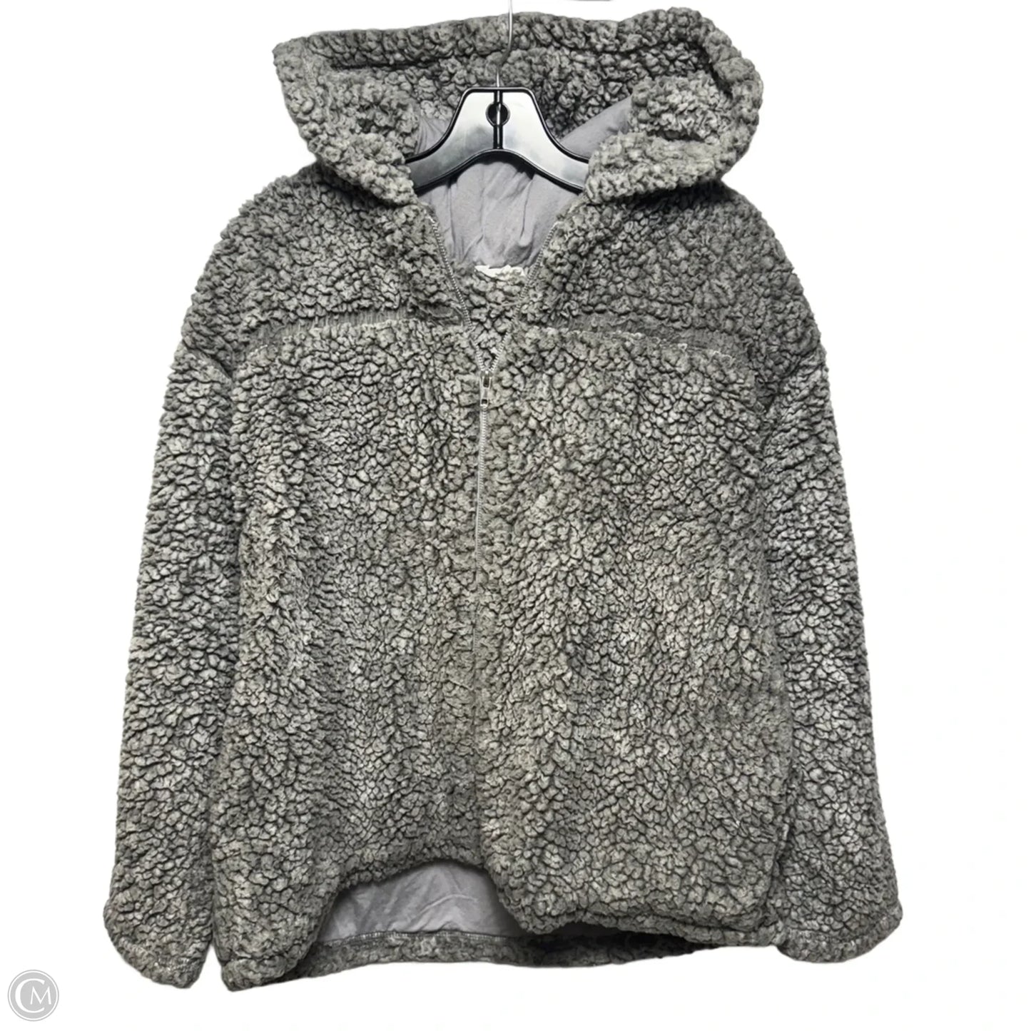Hooded Athletic Fleece By Peace Love World In Grey, Size: L