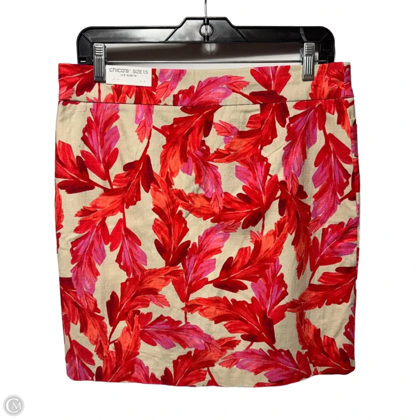 Skirt Short By Chicos In Red & Tan, Size: 10