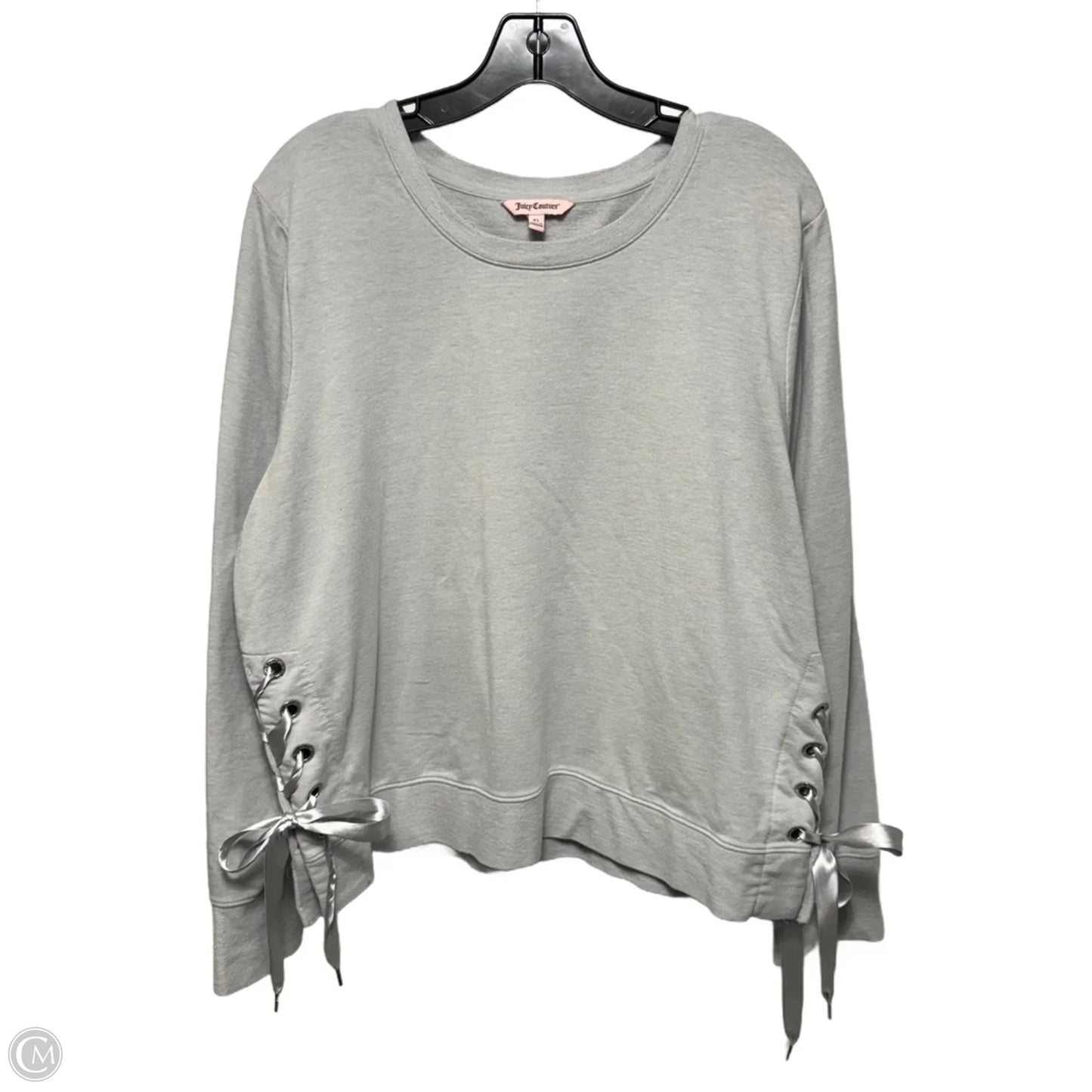 Sweatshirt By Juicy Couture In Grey, Size: Xl