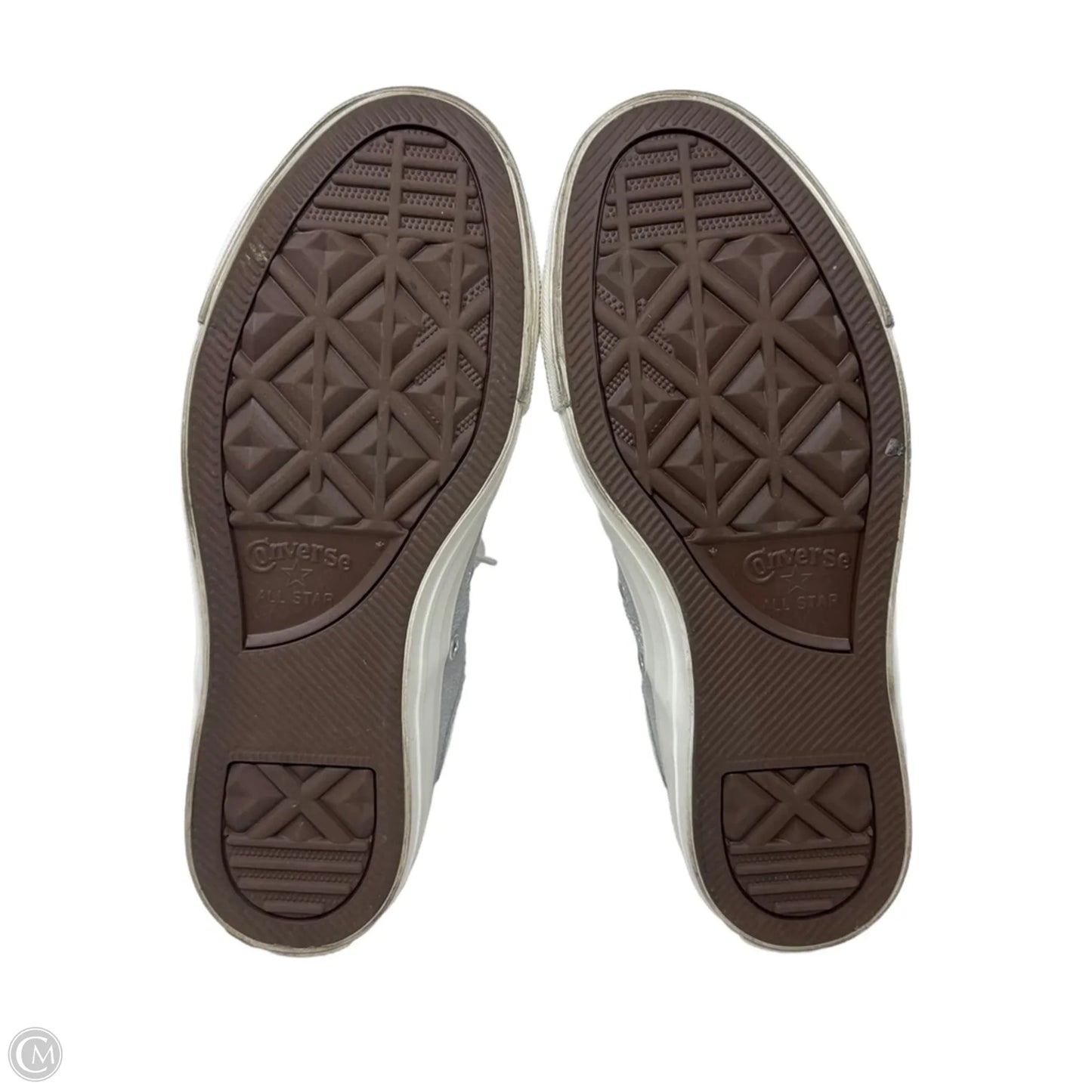 Metallic Shoes Sneakers By Converse In Silver, Size: 7