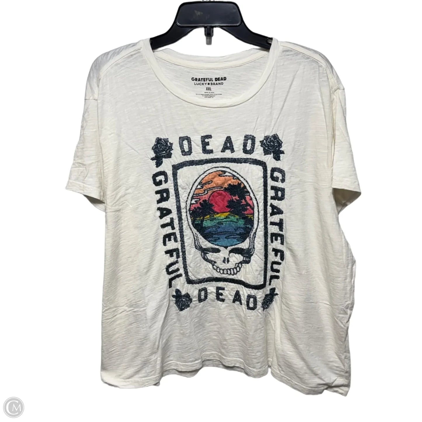 Grateful Dead Top Short Sleeve By Lucky Brand In White, Size: Xxl