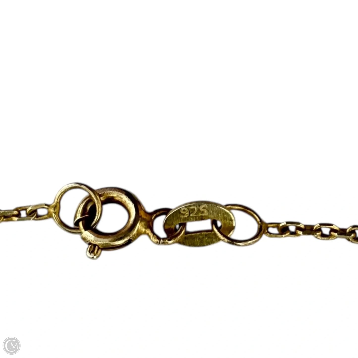 Gold Over Sterling Silver Pave Clover Station Necklace