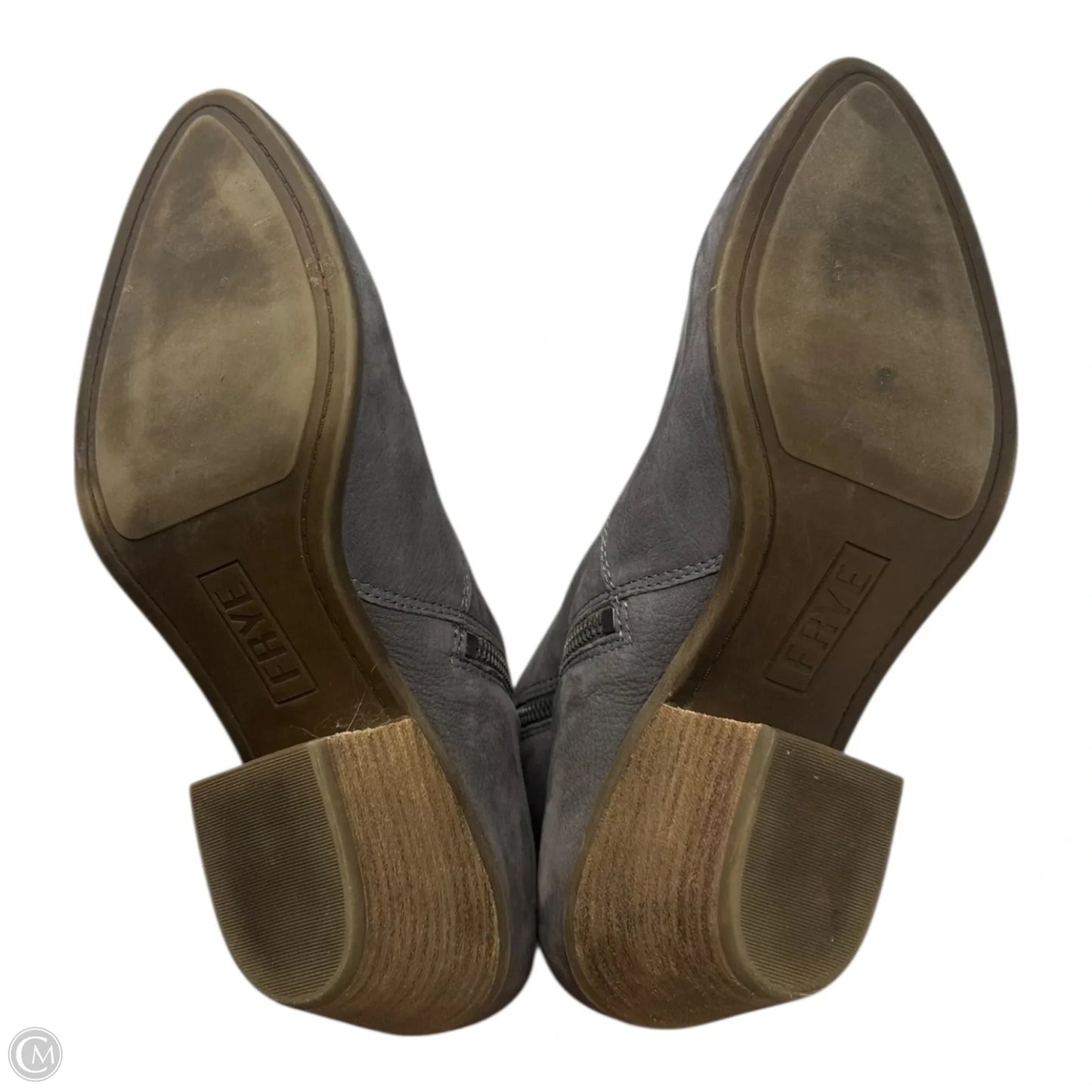 Judith Ankle Boots Designer By Frye In Grey, Size: 10