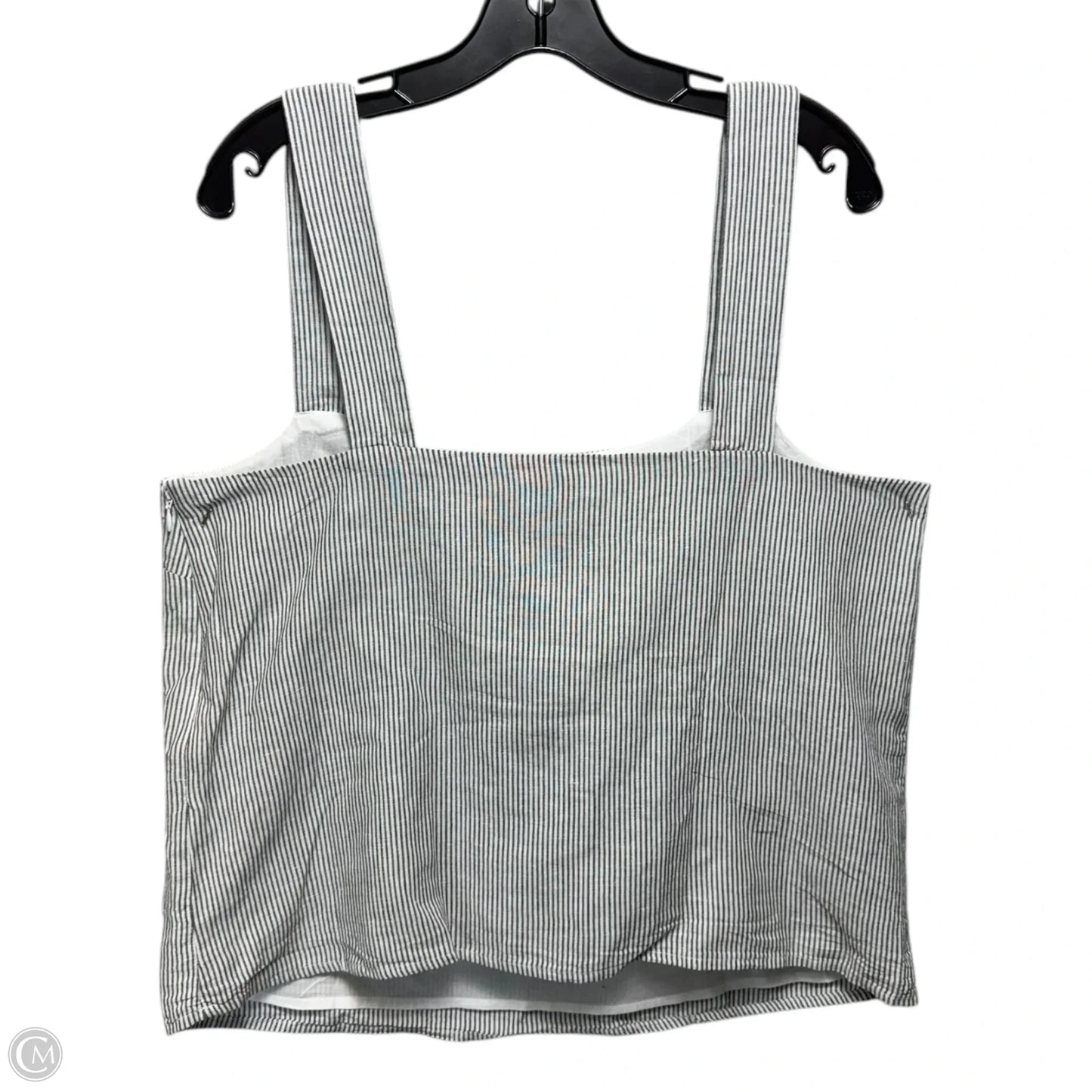 Linen Blend Top Sleeveless By J. Crew In Striped Pattern, Size: L