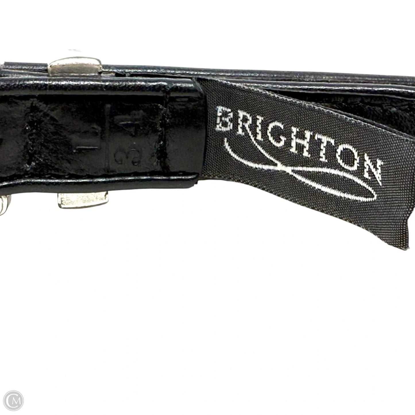 Vintage 1993 Beaded Black Leather Belt By Brighton Size: Large/34