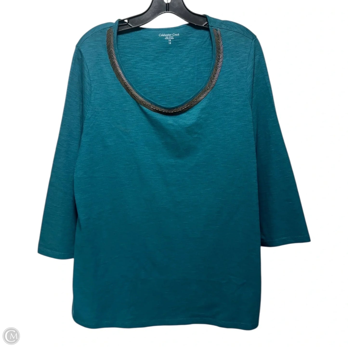 Top Long Sleeve By Coldwater Creek In Blue, Size: 1x