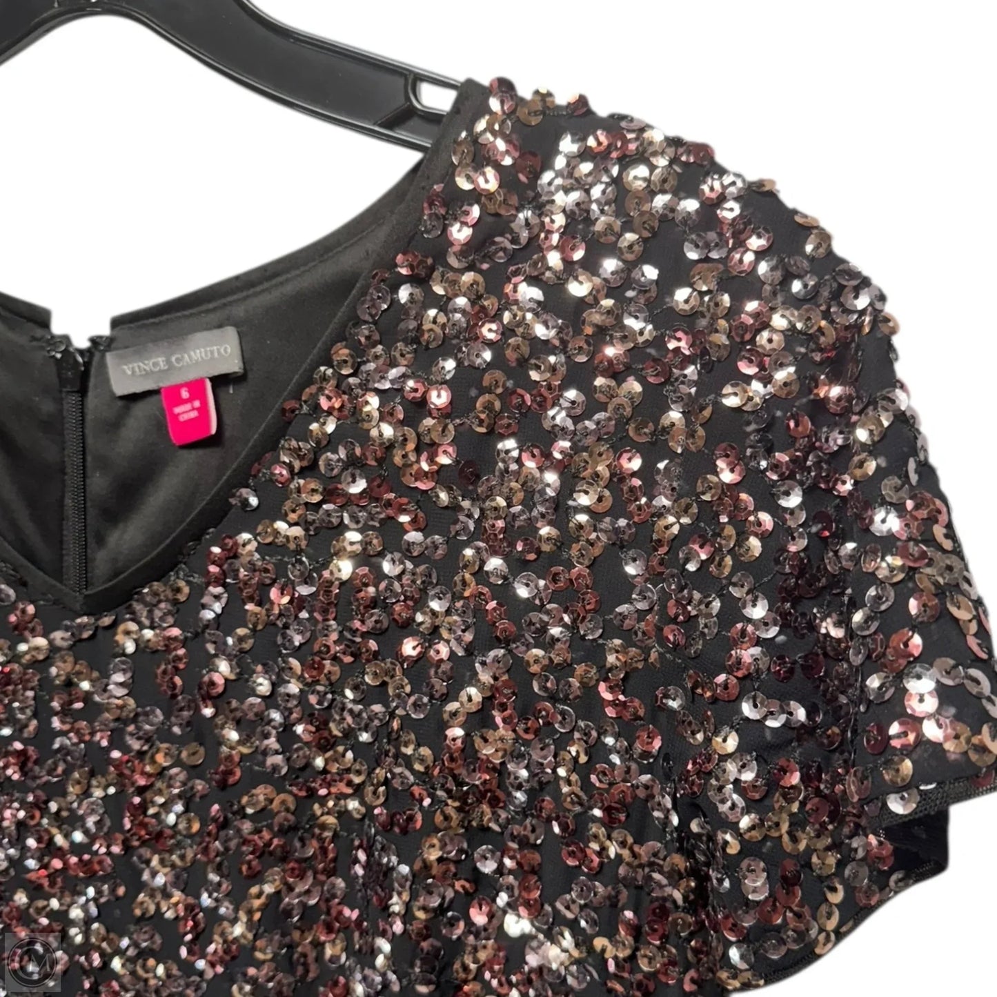 Sequin Dress Party Short By Vince Camuto In Multi-colored, Size: 6