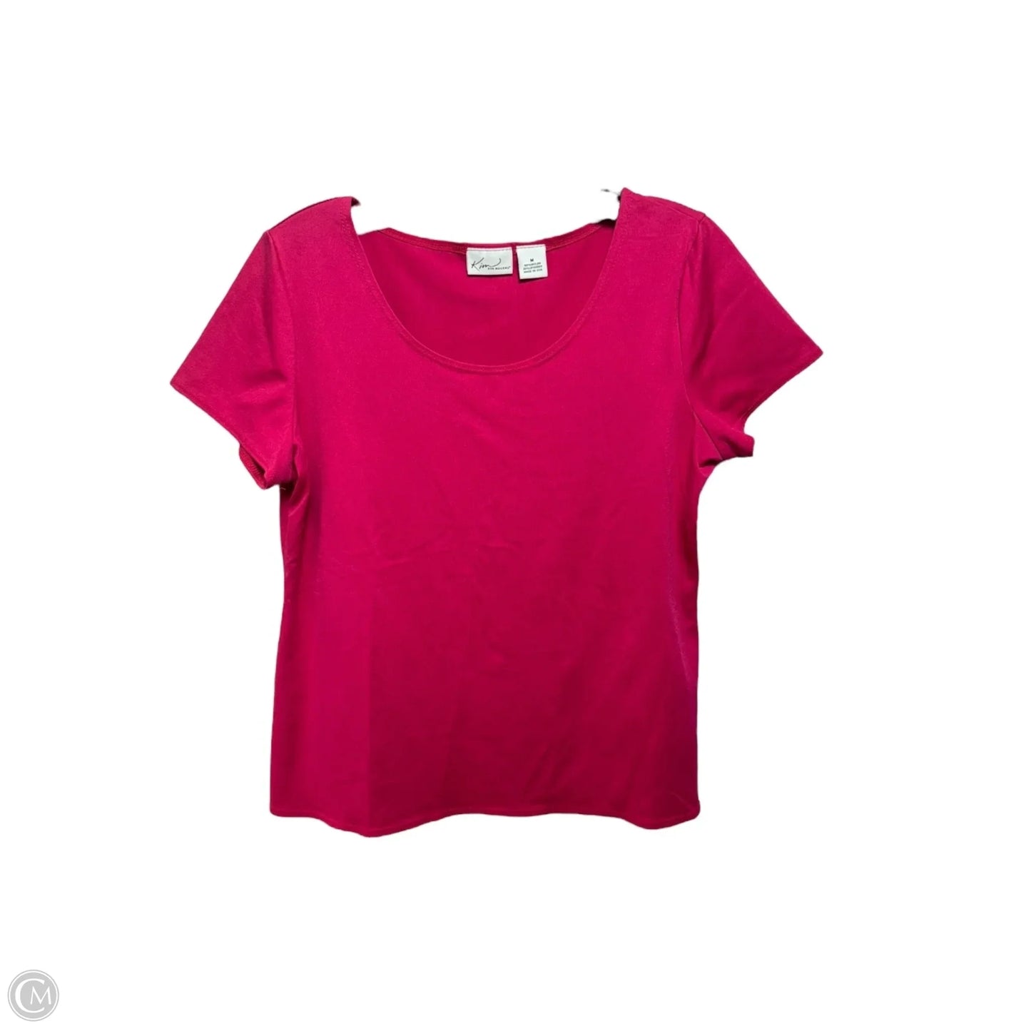 Top Short Sleeve By Kim Rogers In Pink, Size: M