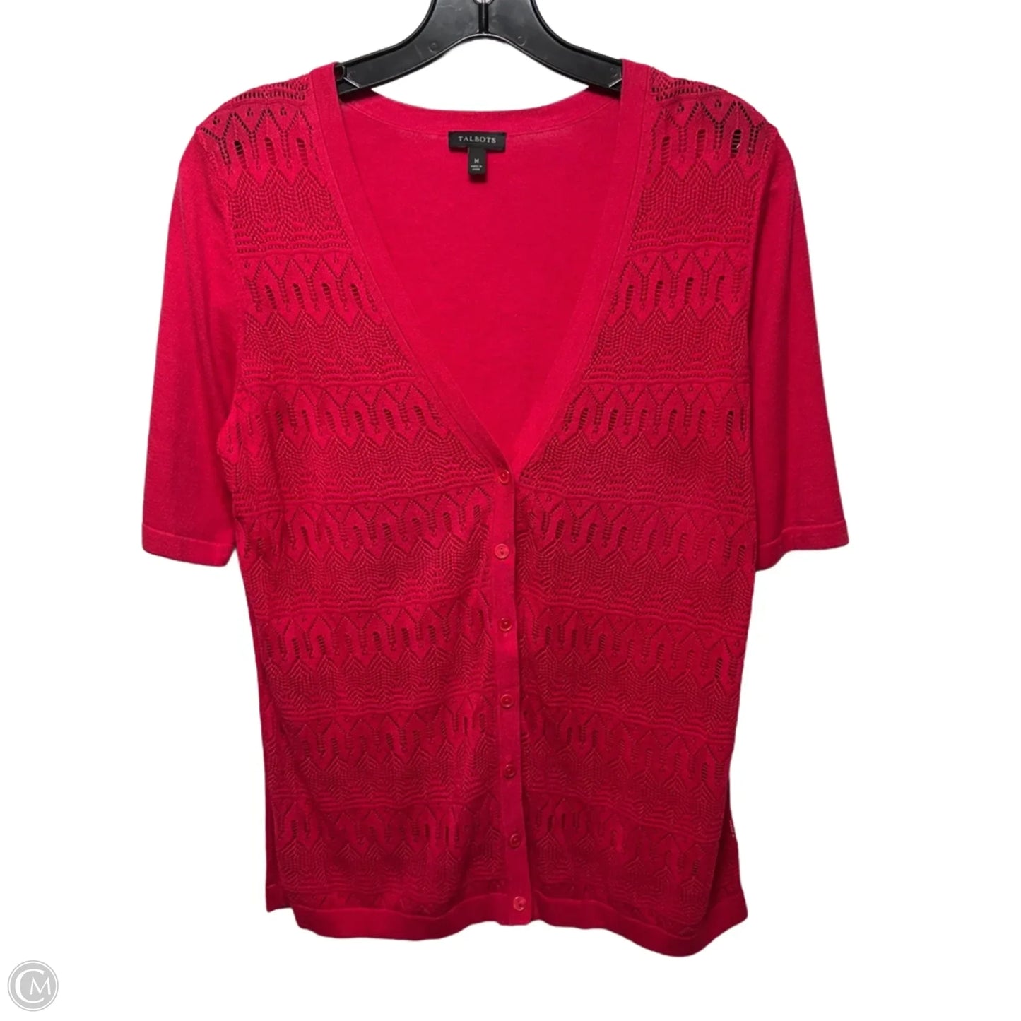 Sweater Cardigan By Talbots In Pink, Size: M