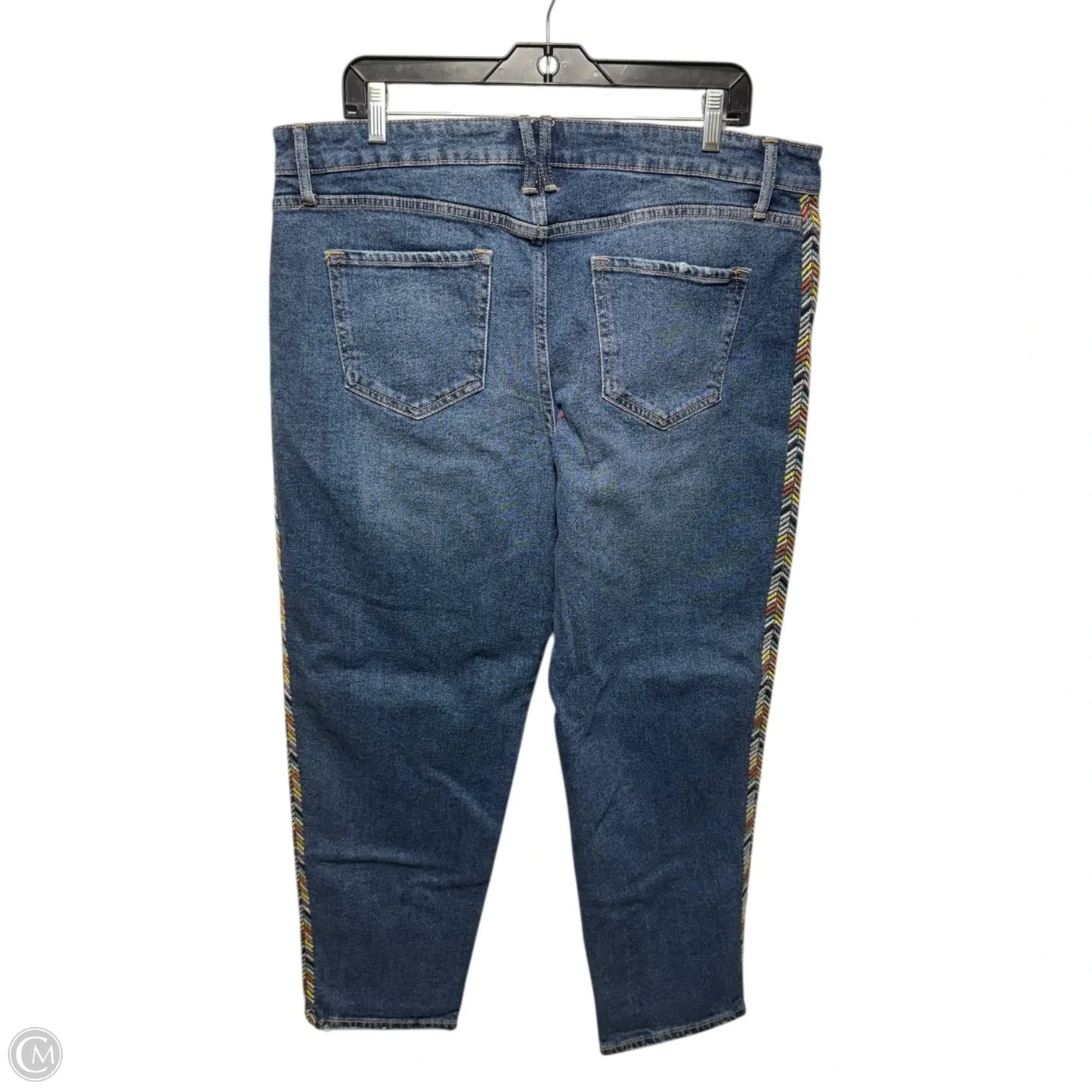 Embroidered Jeans Boyfriend By Knox Rose In Blue Denim, Size: 16