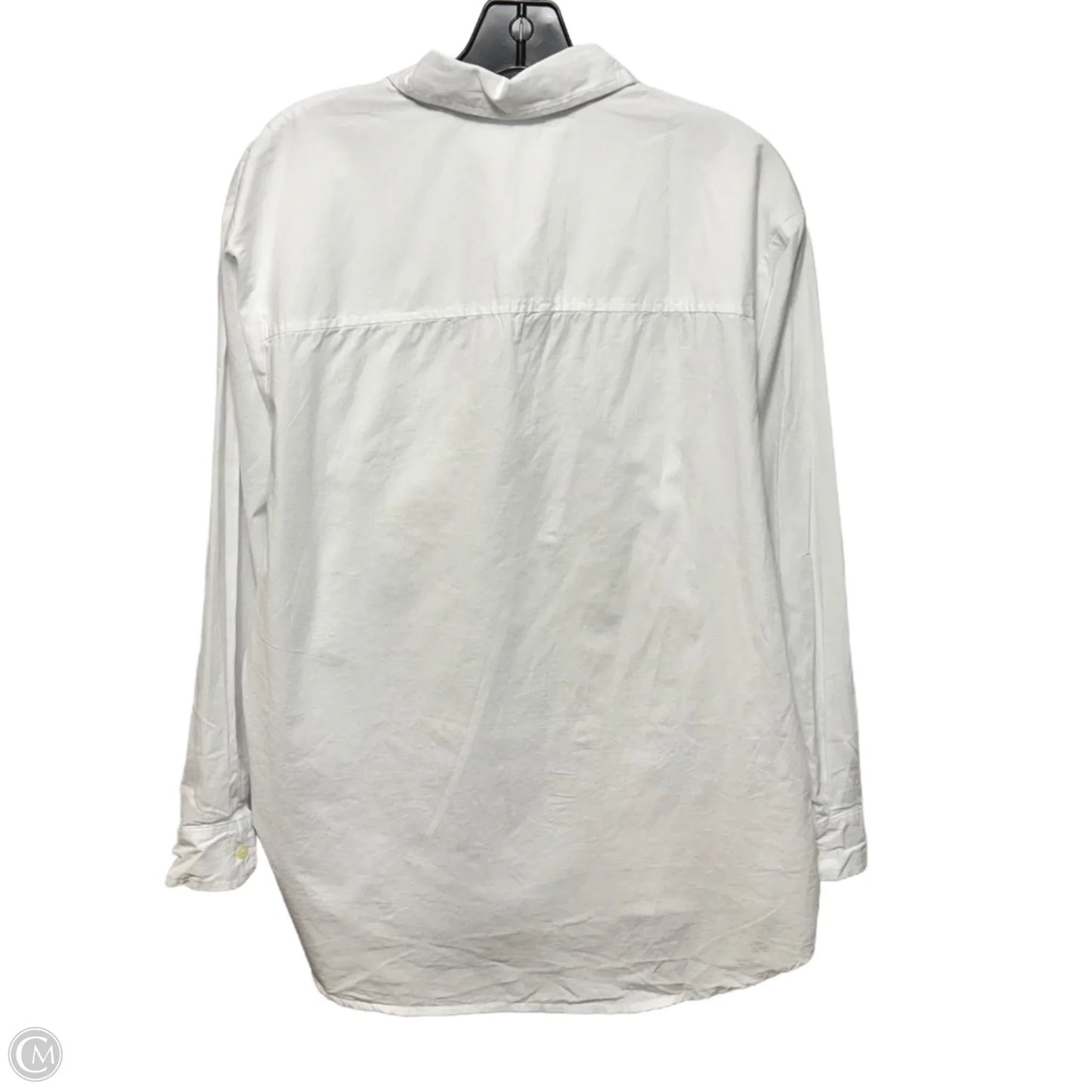 Top Long Sleeve By Gap In White, Size: M