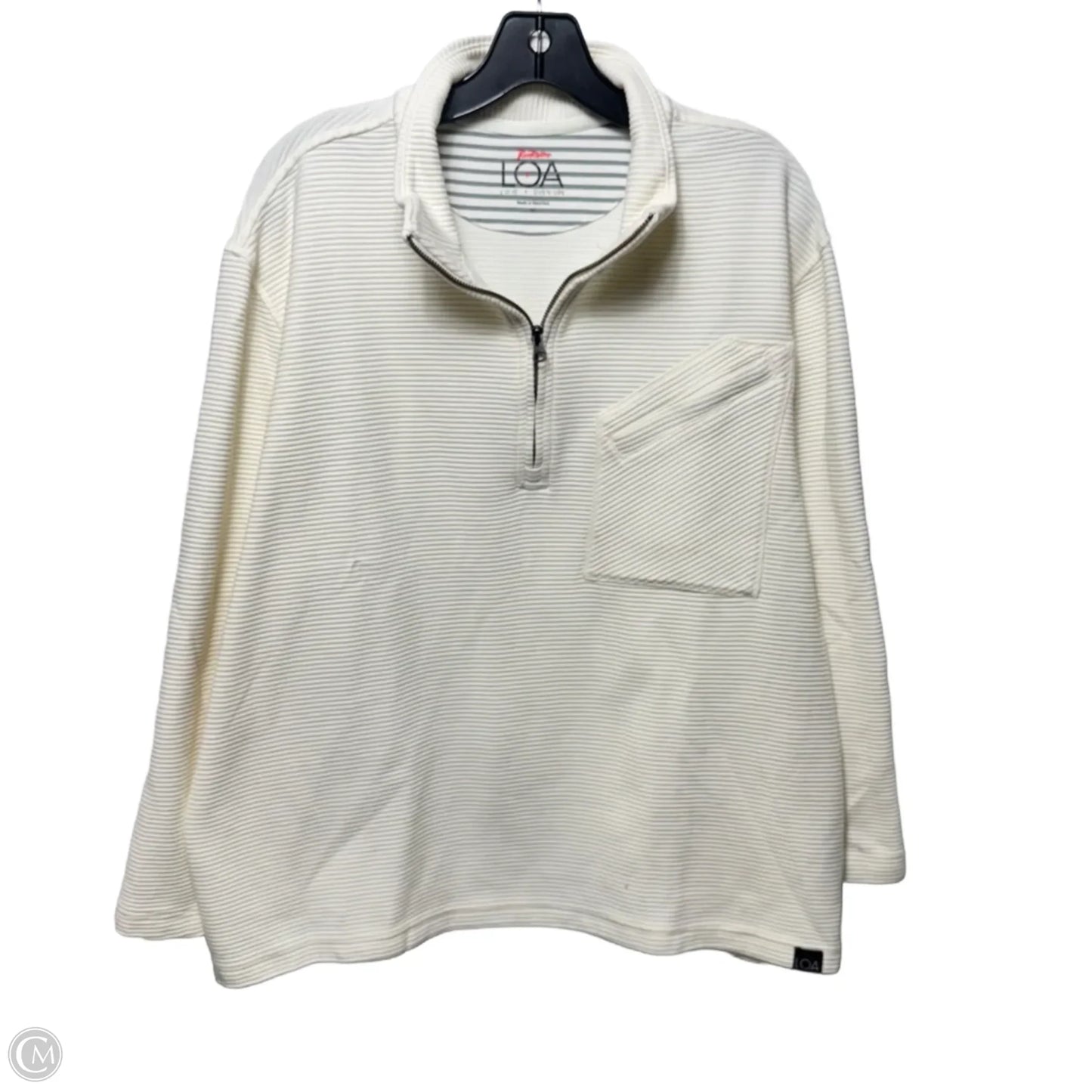 Top Long Sleeve By Rail Riders In Cream, Size: Xl