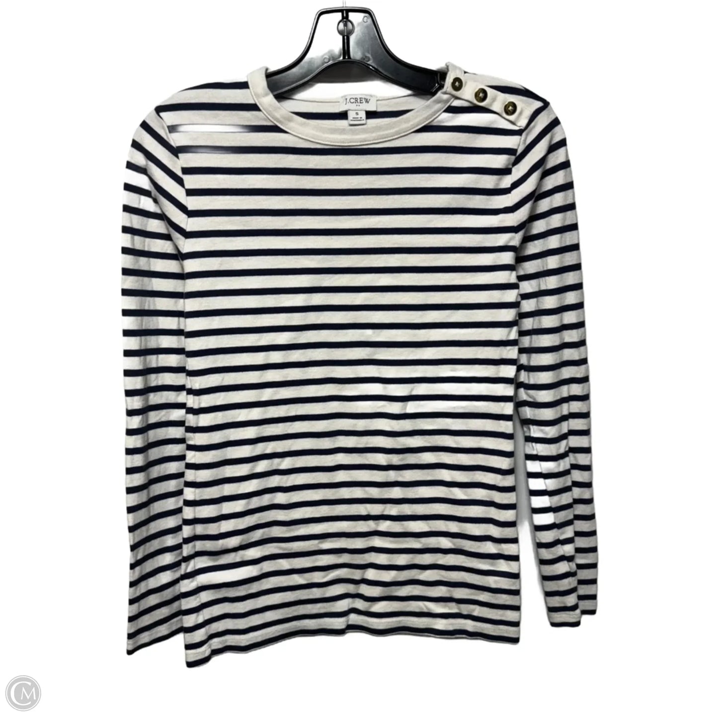 Top Long Sleeve By J. Crew In Striped Pattern, Size: S
