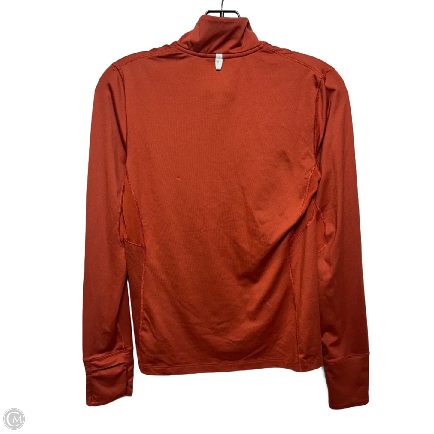Athletic Top Long Sleeve Collar By Brooks In Orange, Size: S