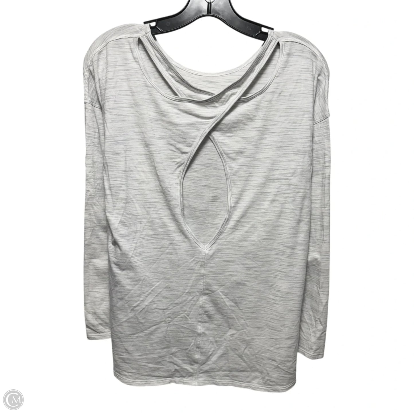 Back Into It Long Sleeve Top By Lululemon In Grey & White, Size: M