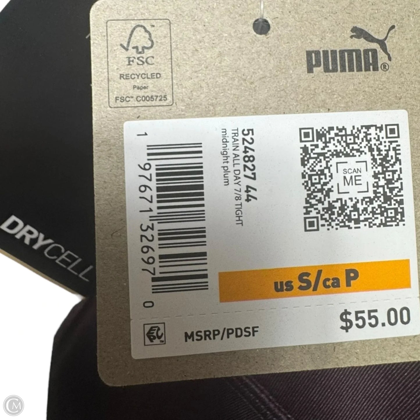 Athletic Leggings By Puma In Maroon, Size: S