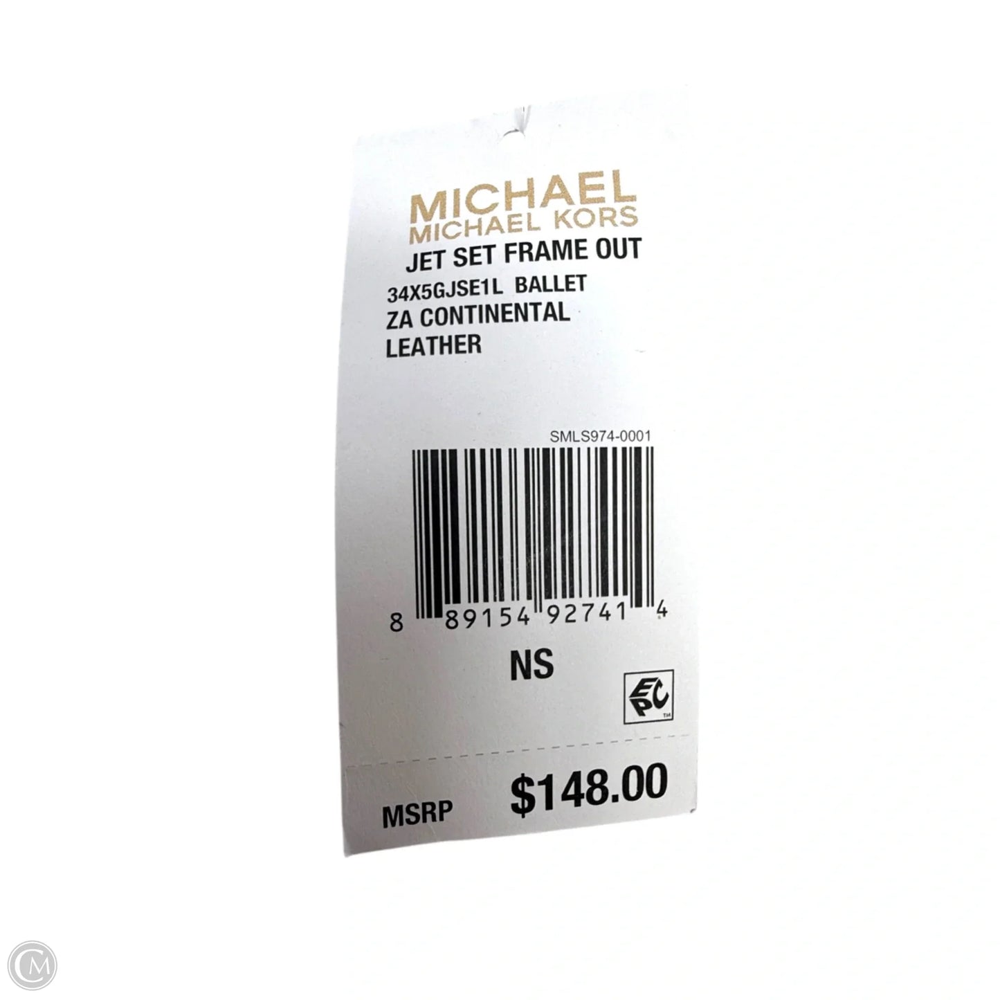 Jet Set Frame Out Zip Around Continental Wallet In Ballet Designer By Michael Kors, Size: Medium