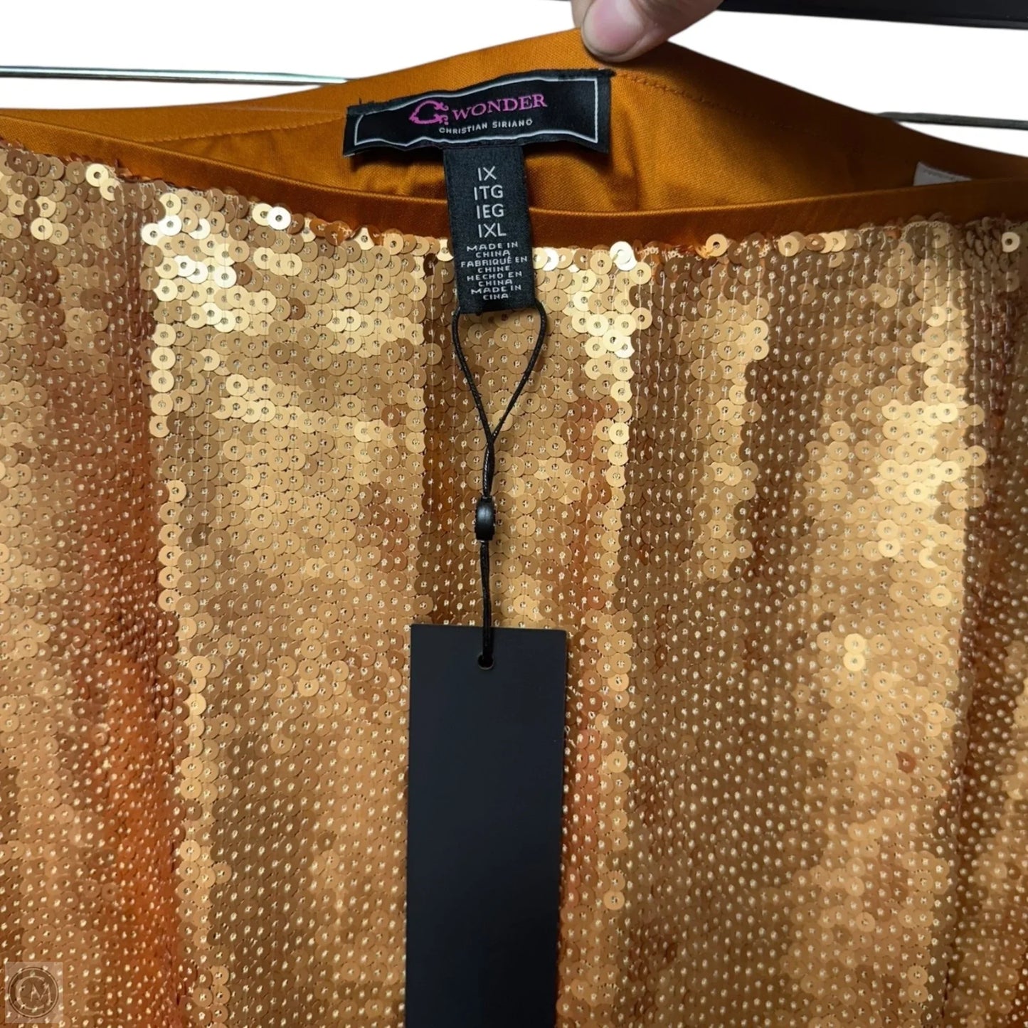 Sequin Skirt Maxi By Christian Siriano In Gold, Size: 1x
