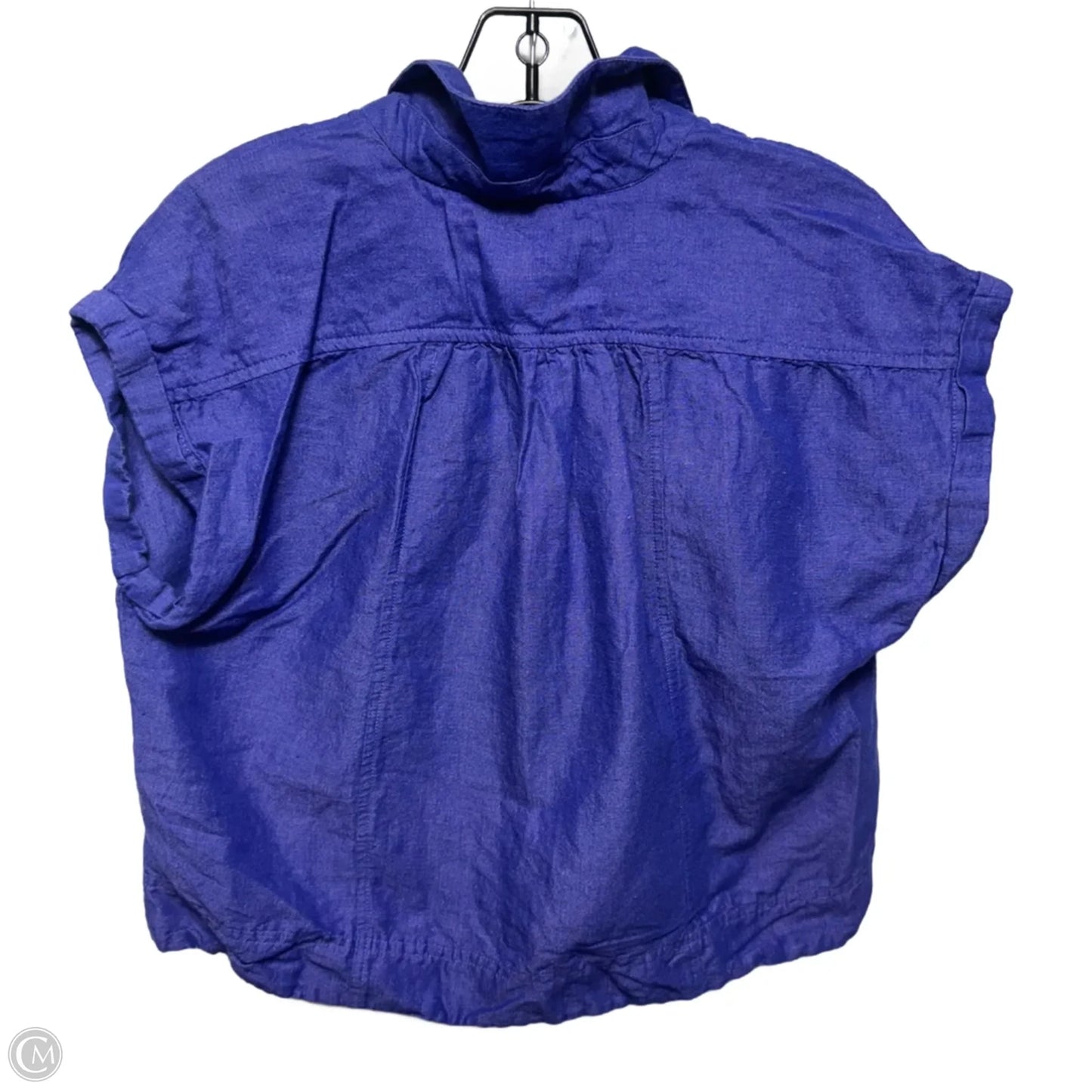 Linen Blend Top Sleeveless By Anthropologie In Purple, Size: S